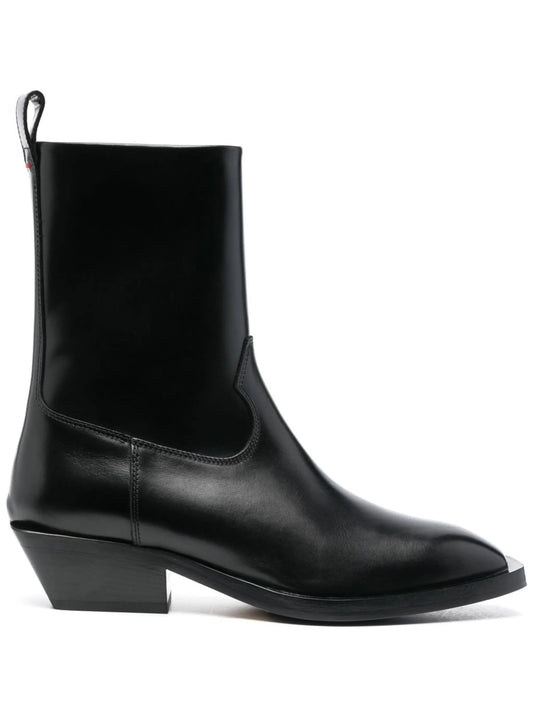 tapered-heel ankle boots