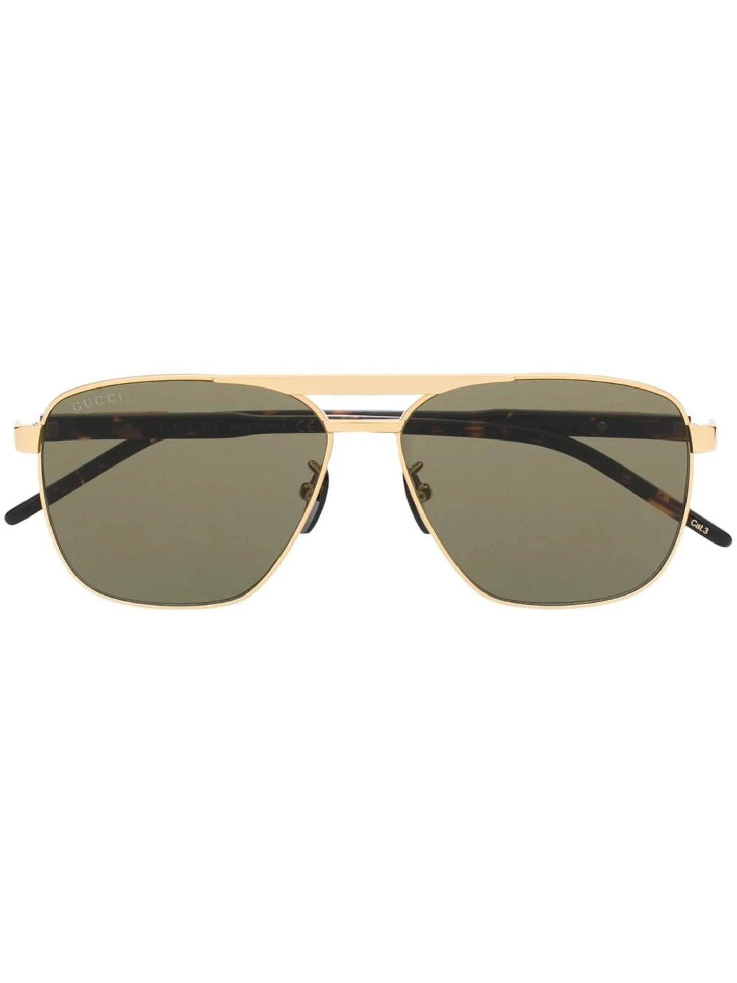 two-toned pilot-frame sunglasses