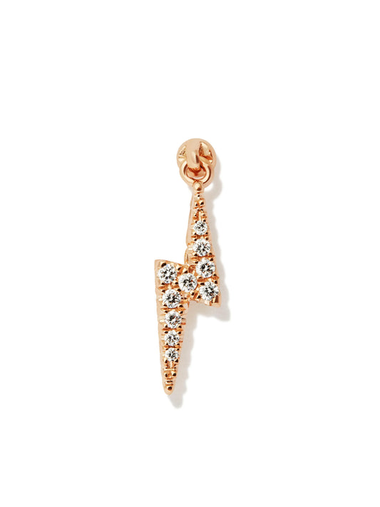 18kt rose gold Lightning Bolt charm earring