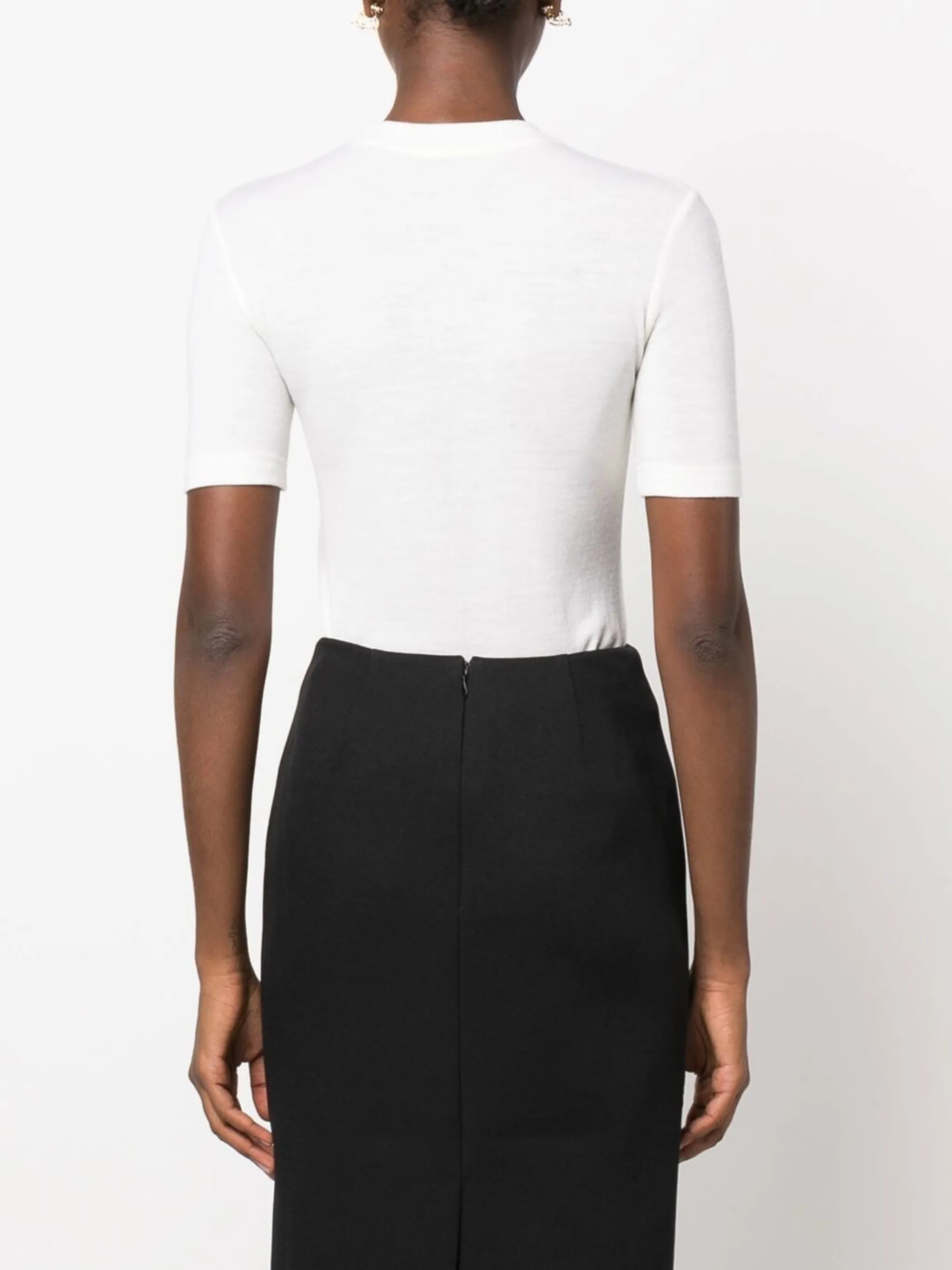 crew neck short-sleeve bodysuit