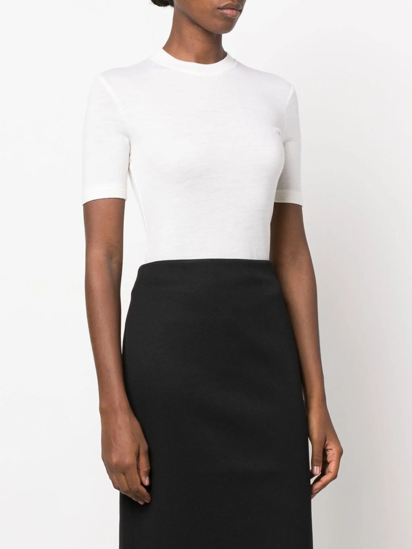 crew neck short-sleeve bodysuit