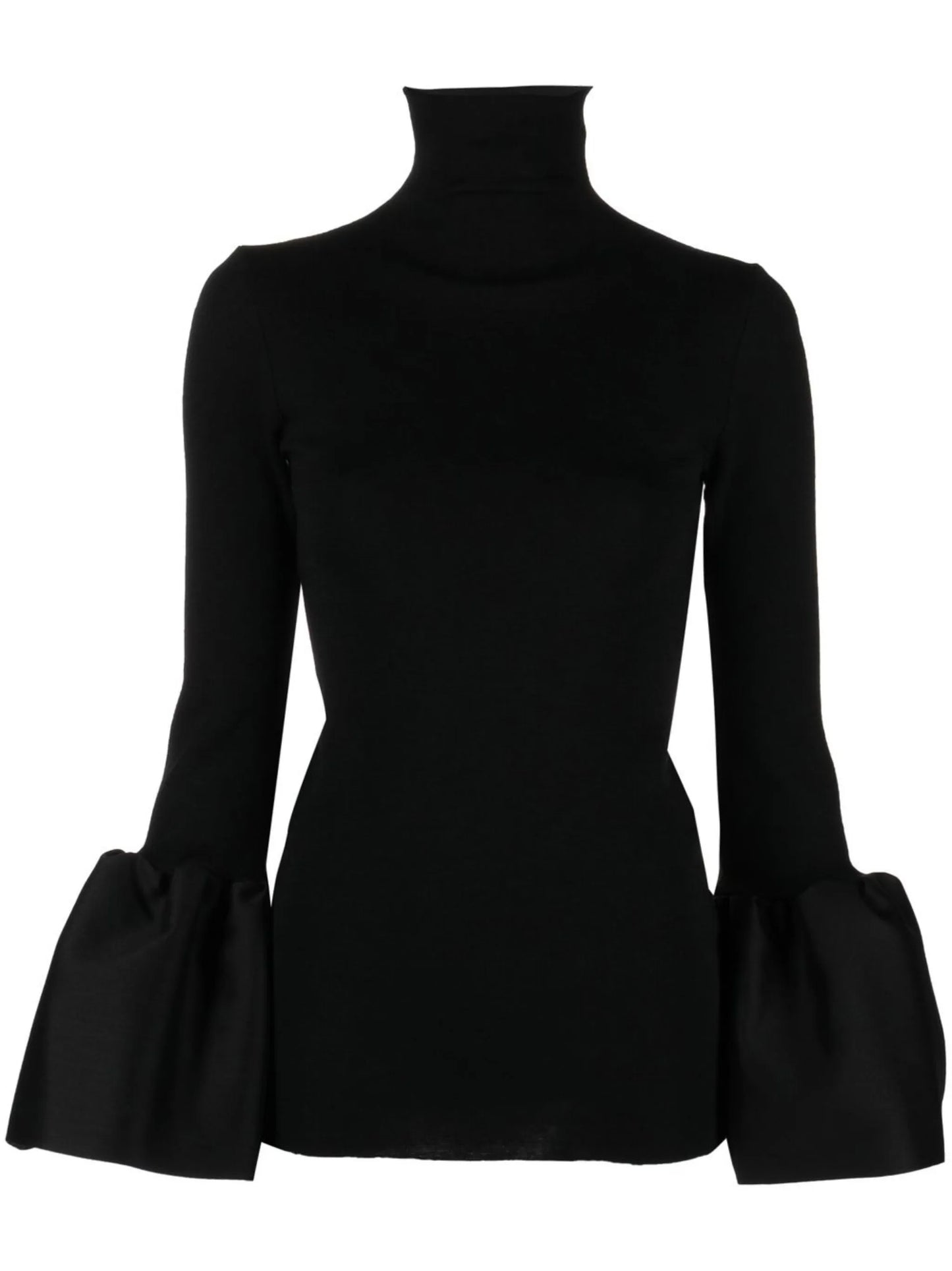 high-neck long-sleeve top