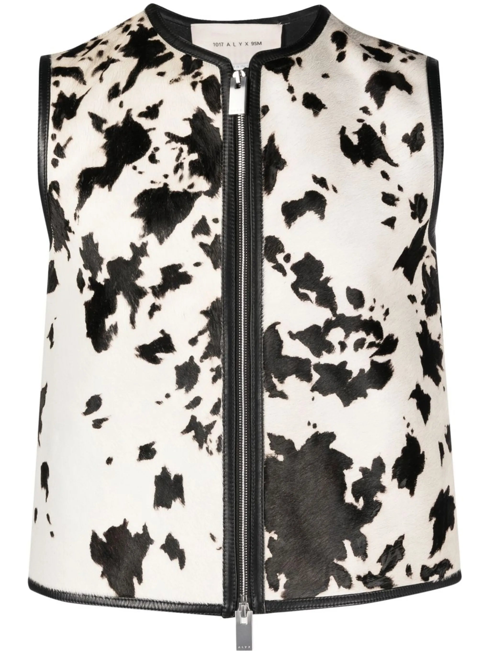 Cow calf-hair leather vest