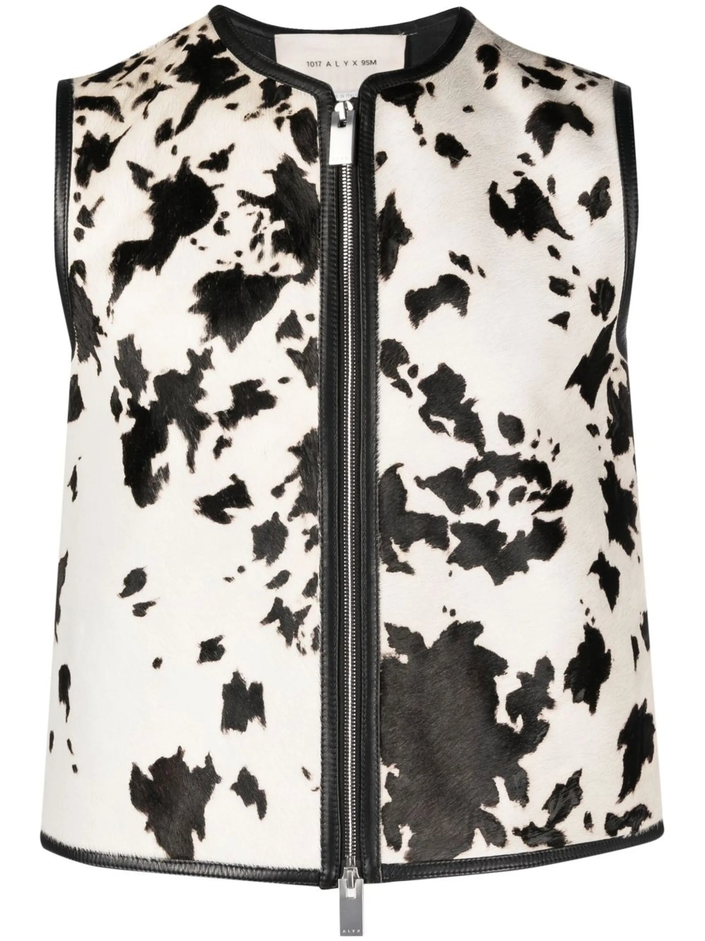 Cow calf-hair leather vest