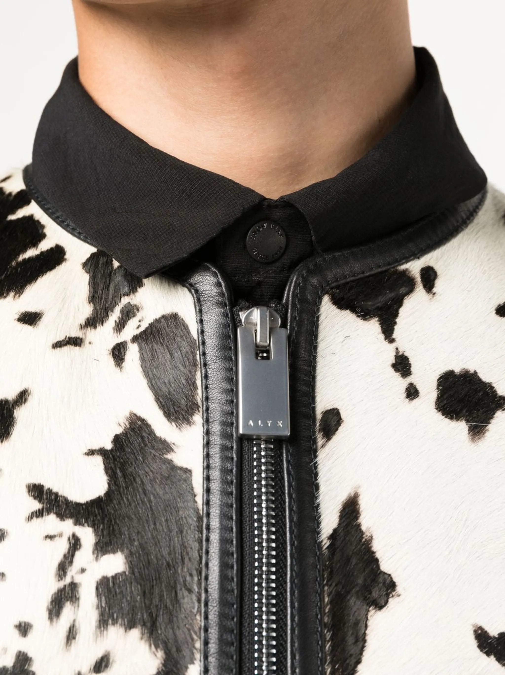 Cow calf-hair leather vest