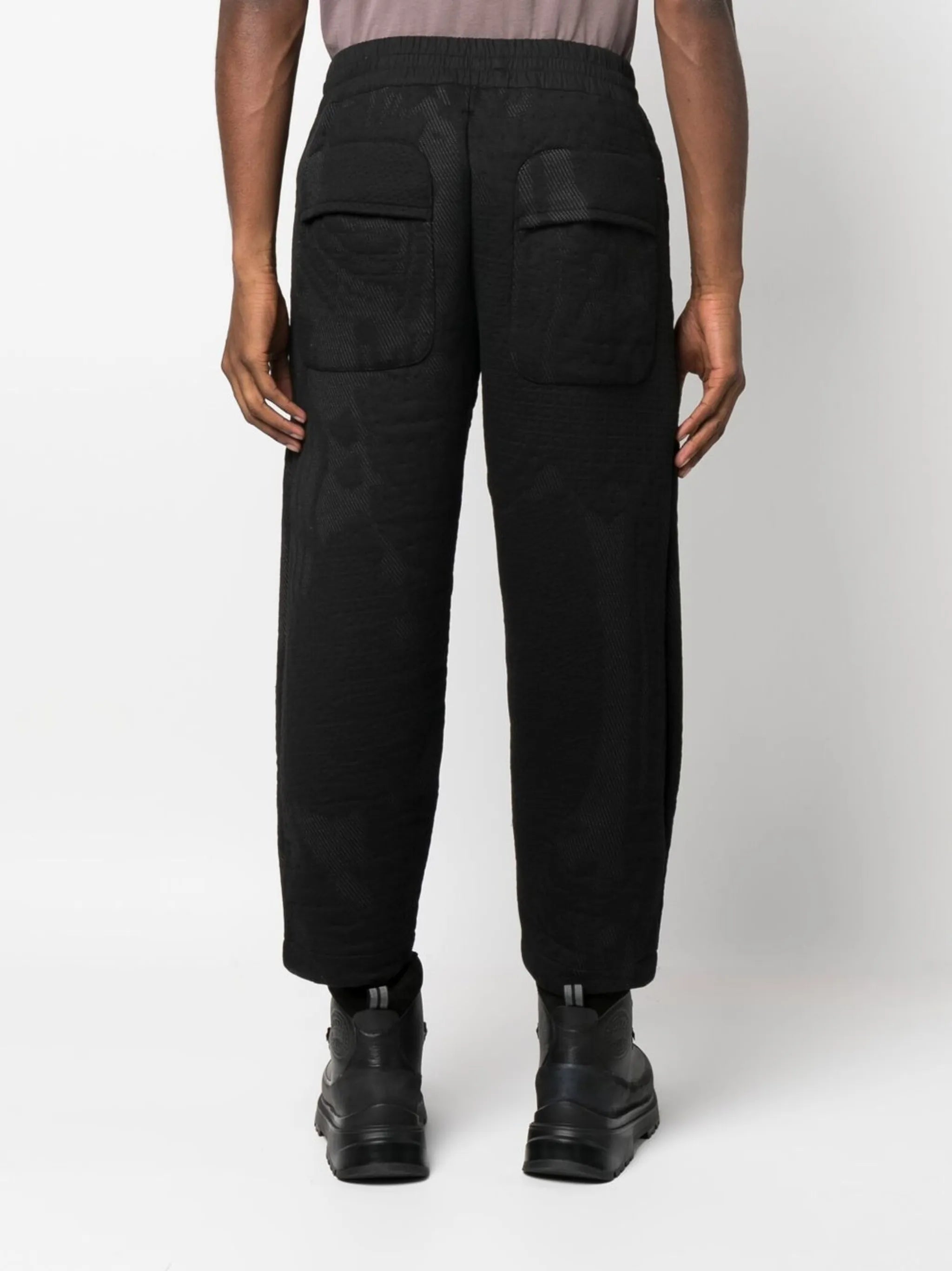 embroidered detail cropped trousers