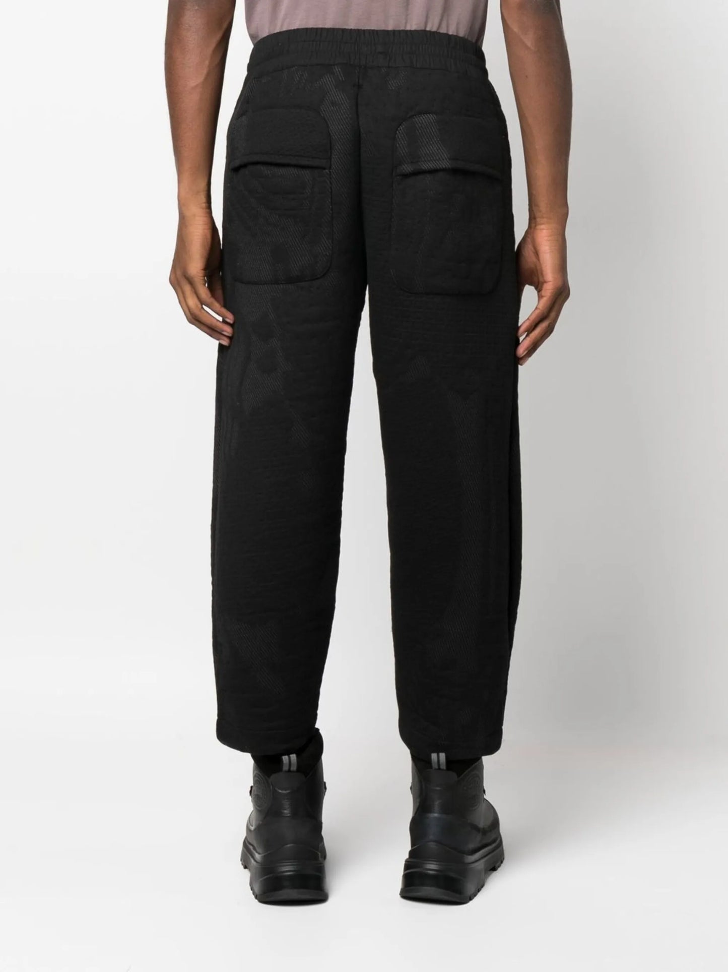 embroidered detail cropped trousers