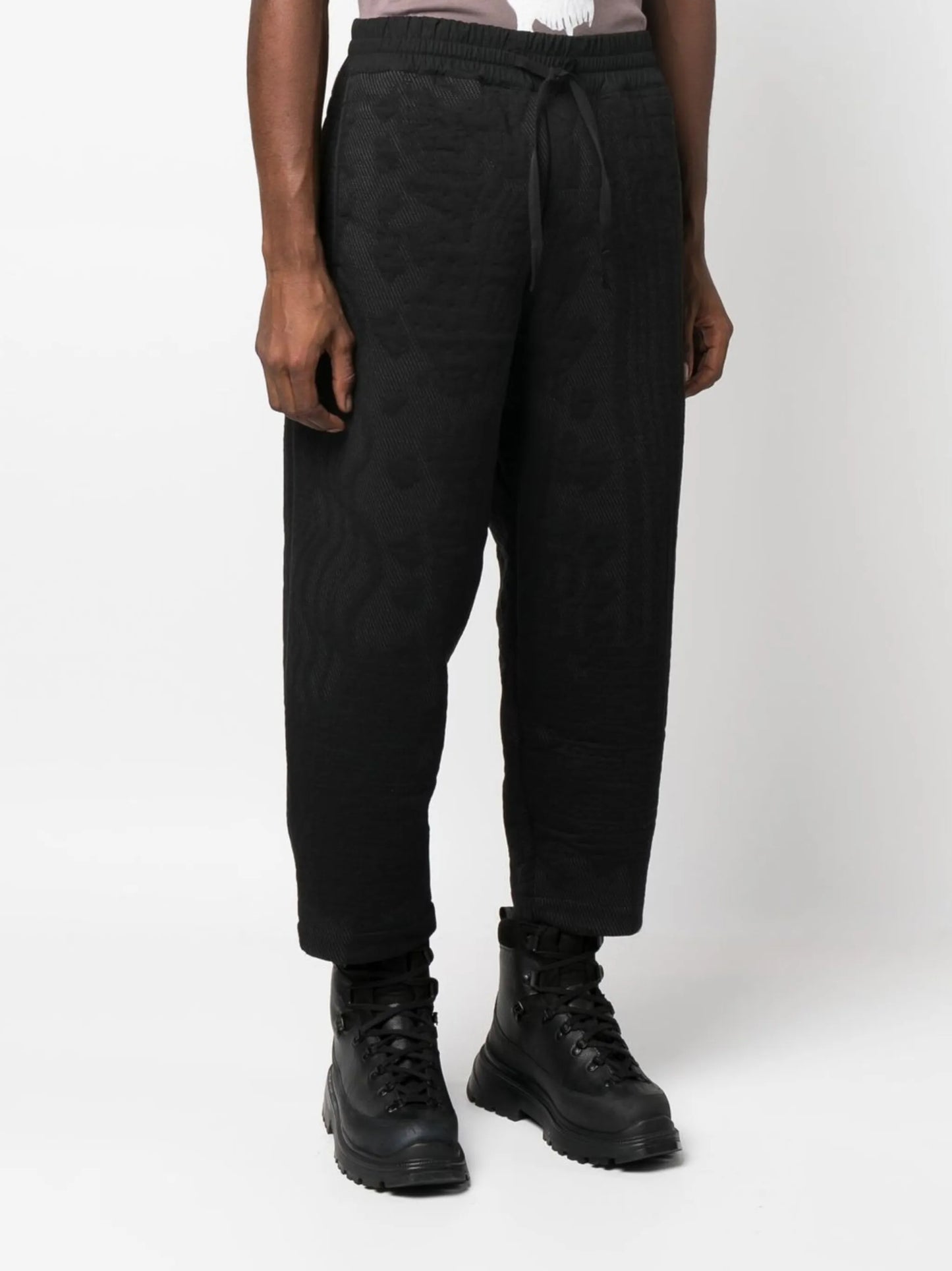 embroidered detail cropped trousers