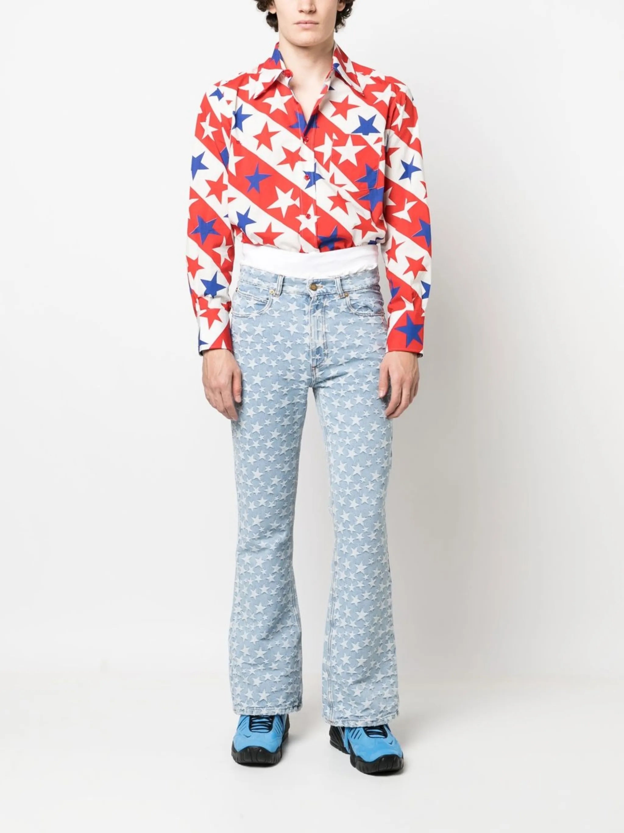 star-print long-sleeve shirt