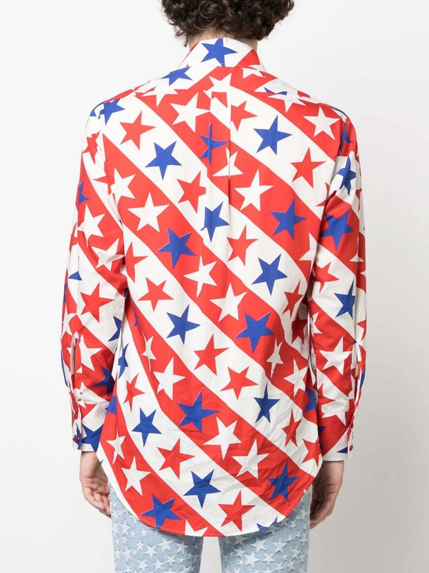 star-print long-sleeve shirt