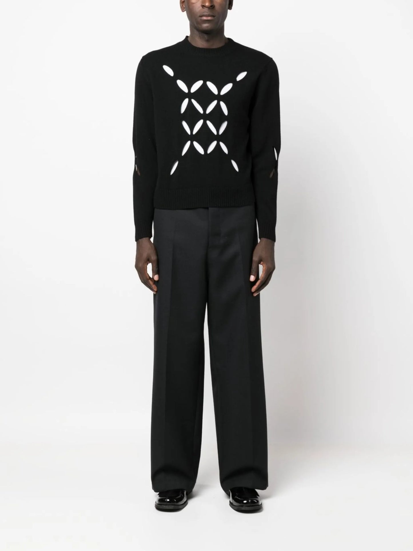 slashed knit jumper