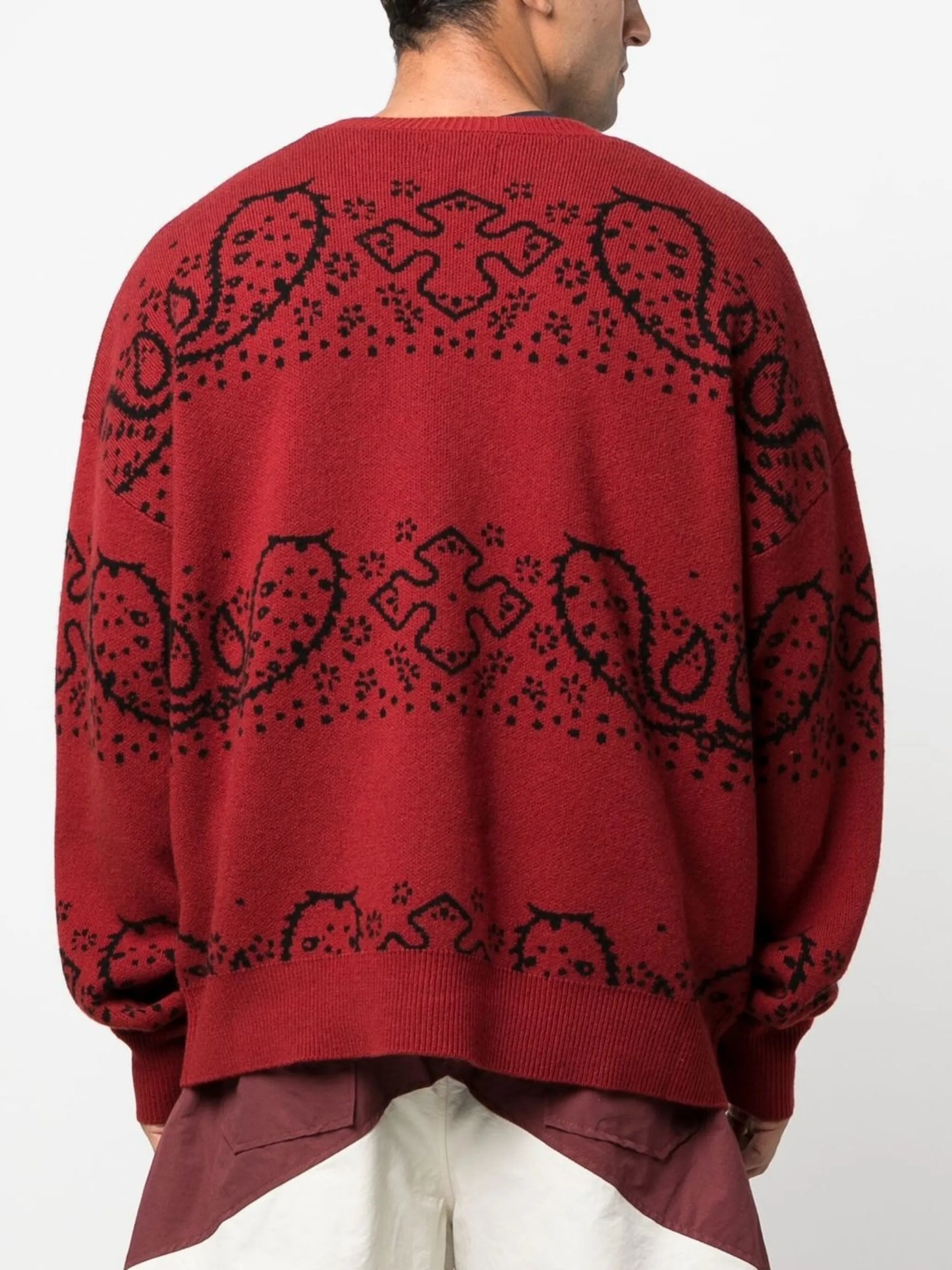 bandana-jacquard cardigan