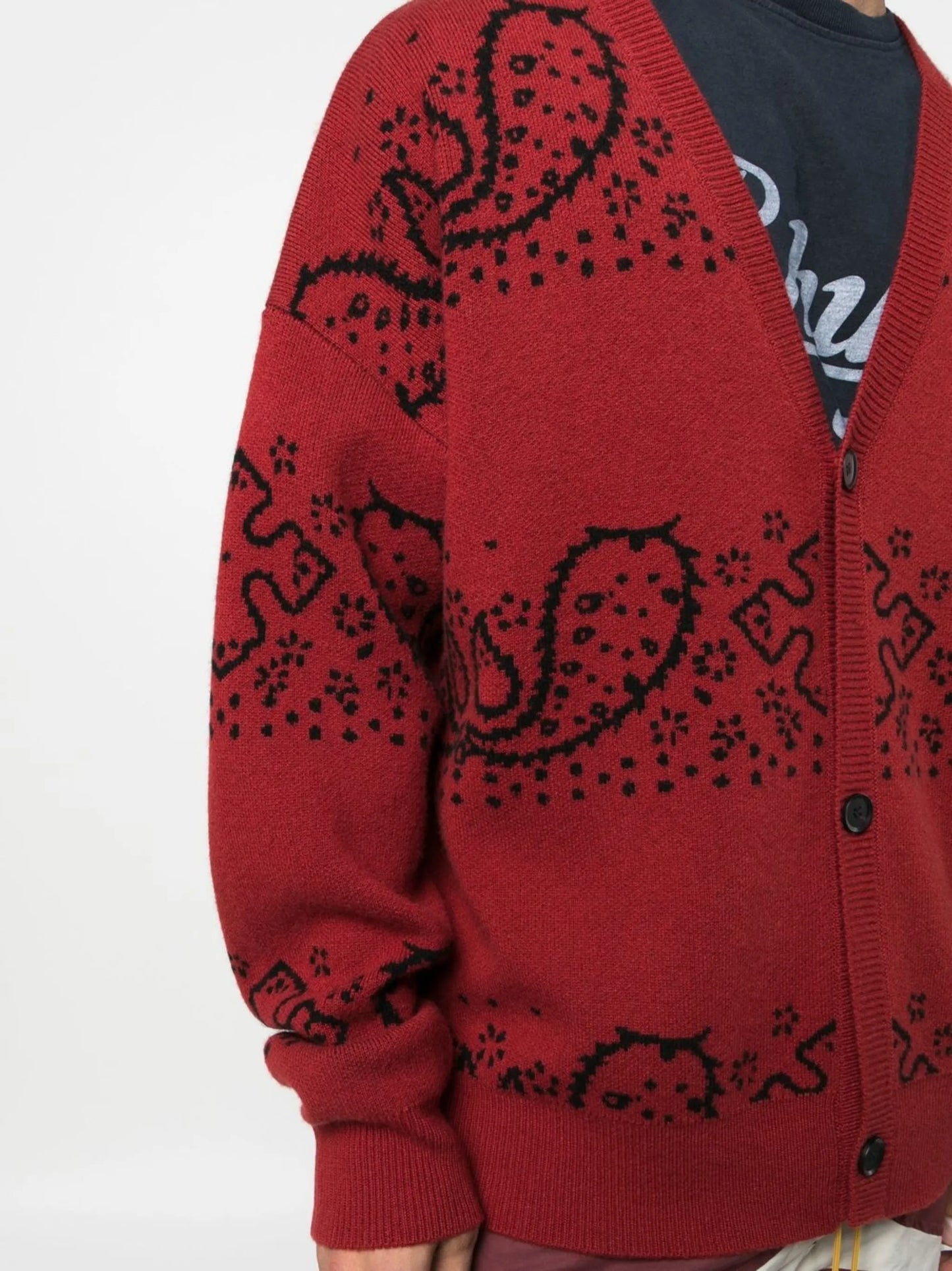 bandana-jacquard cardigan