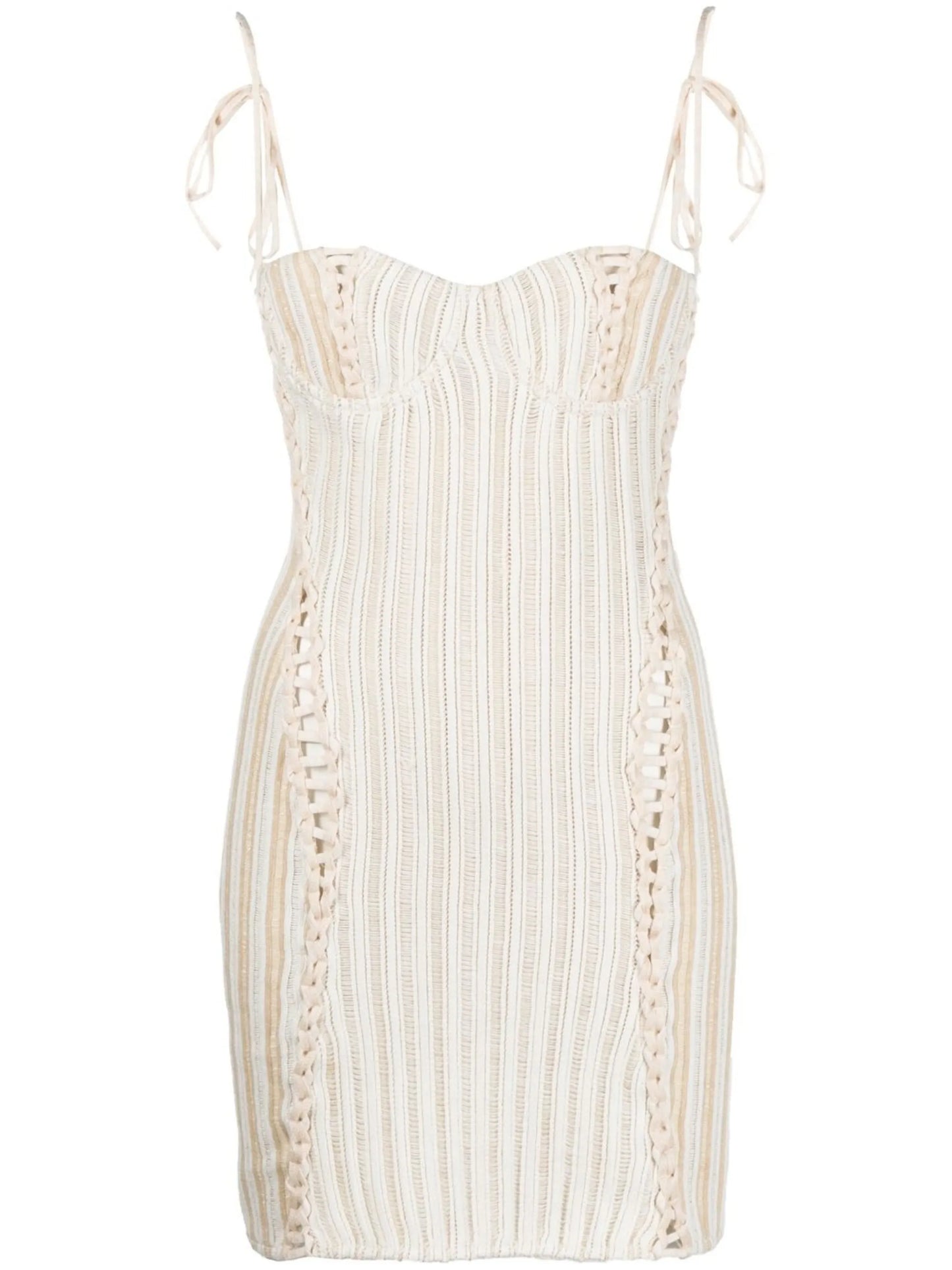 bustier-style mini dress