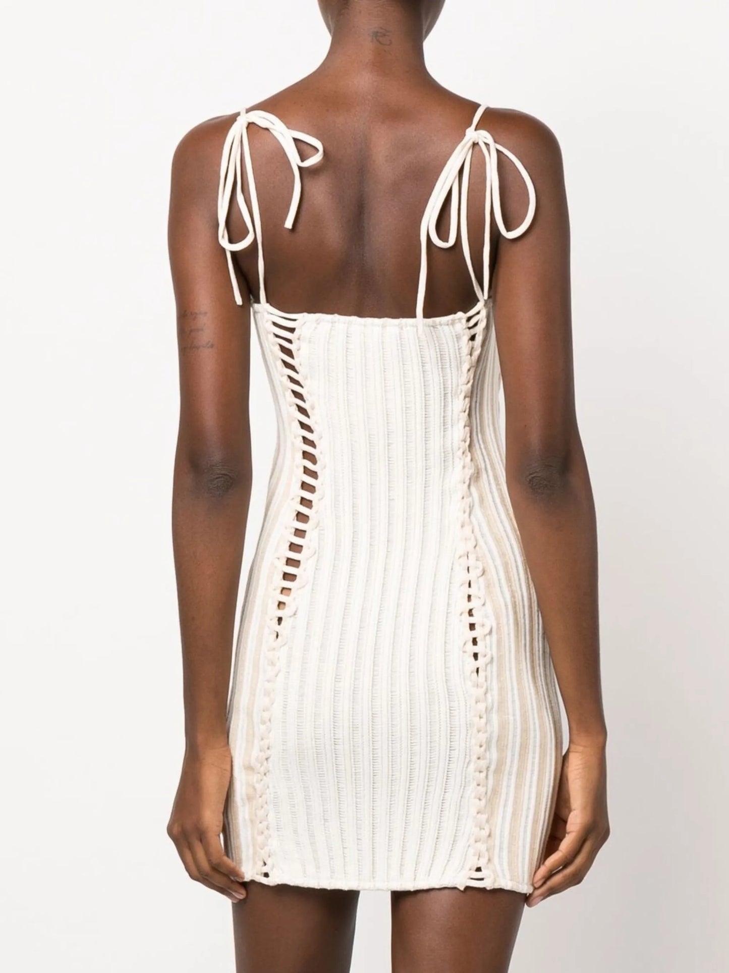 bustier-style mini dress