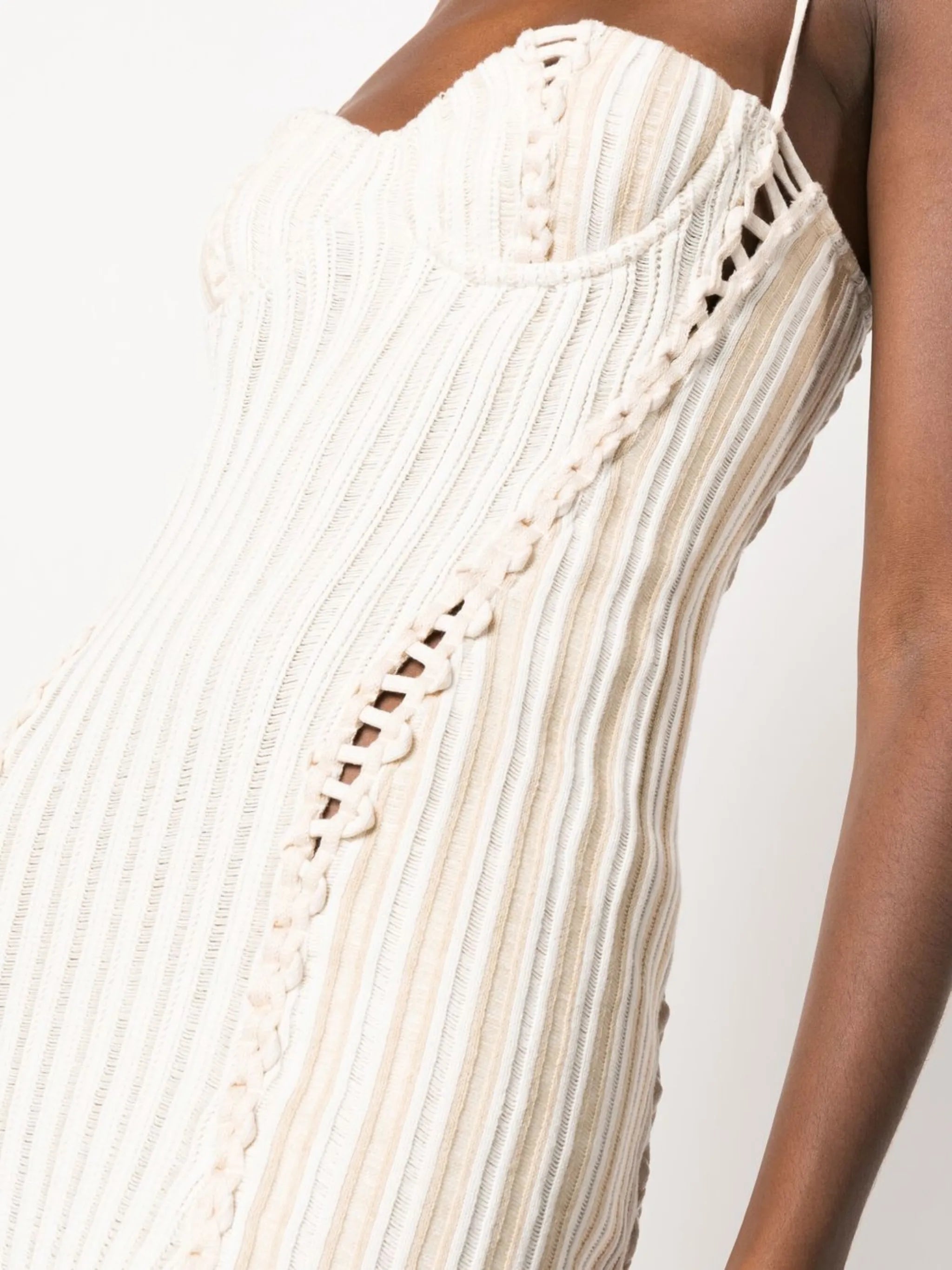 bustier-style mini dress