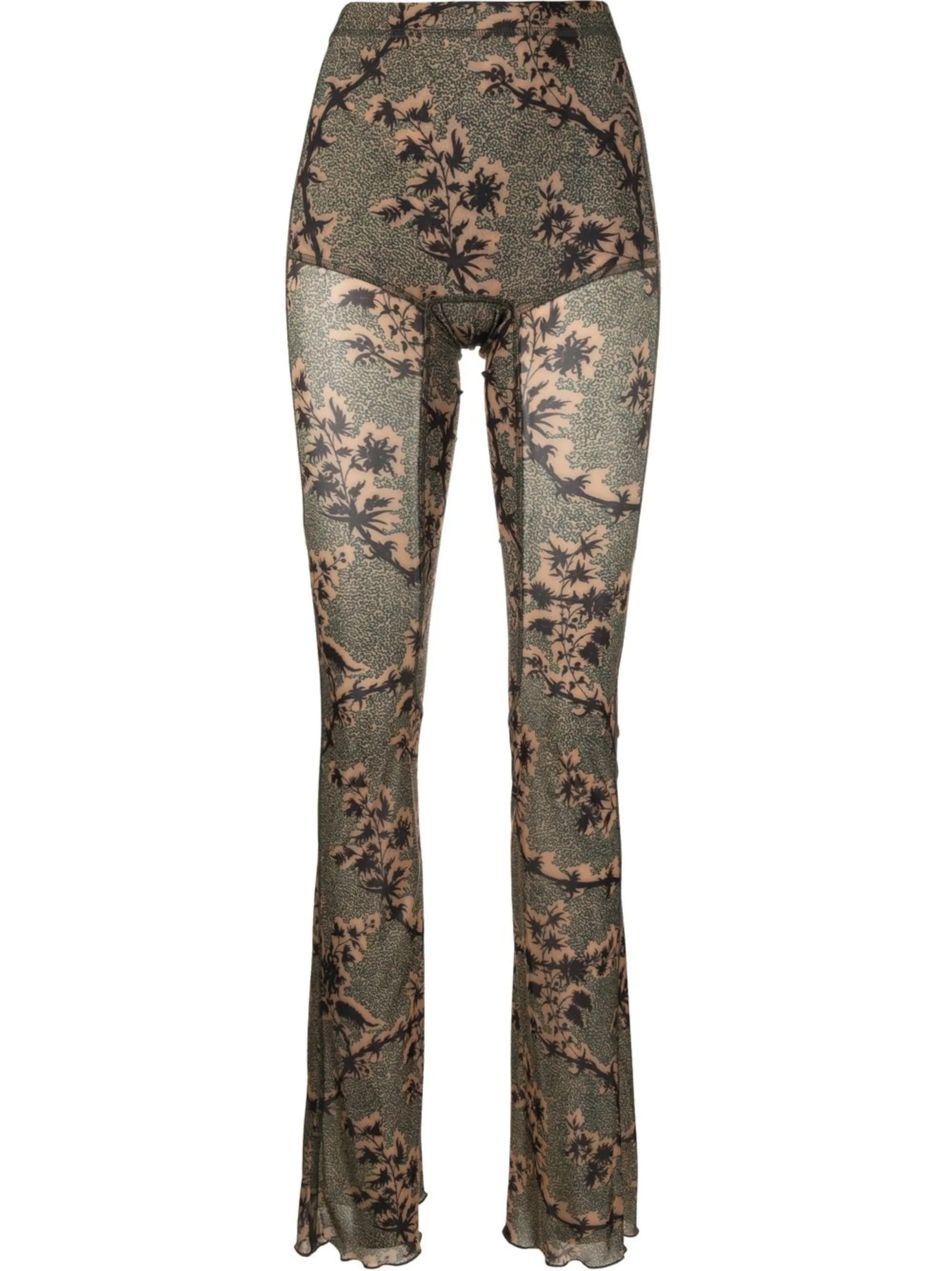 Halycon semi-sheer printed leggings