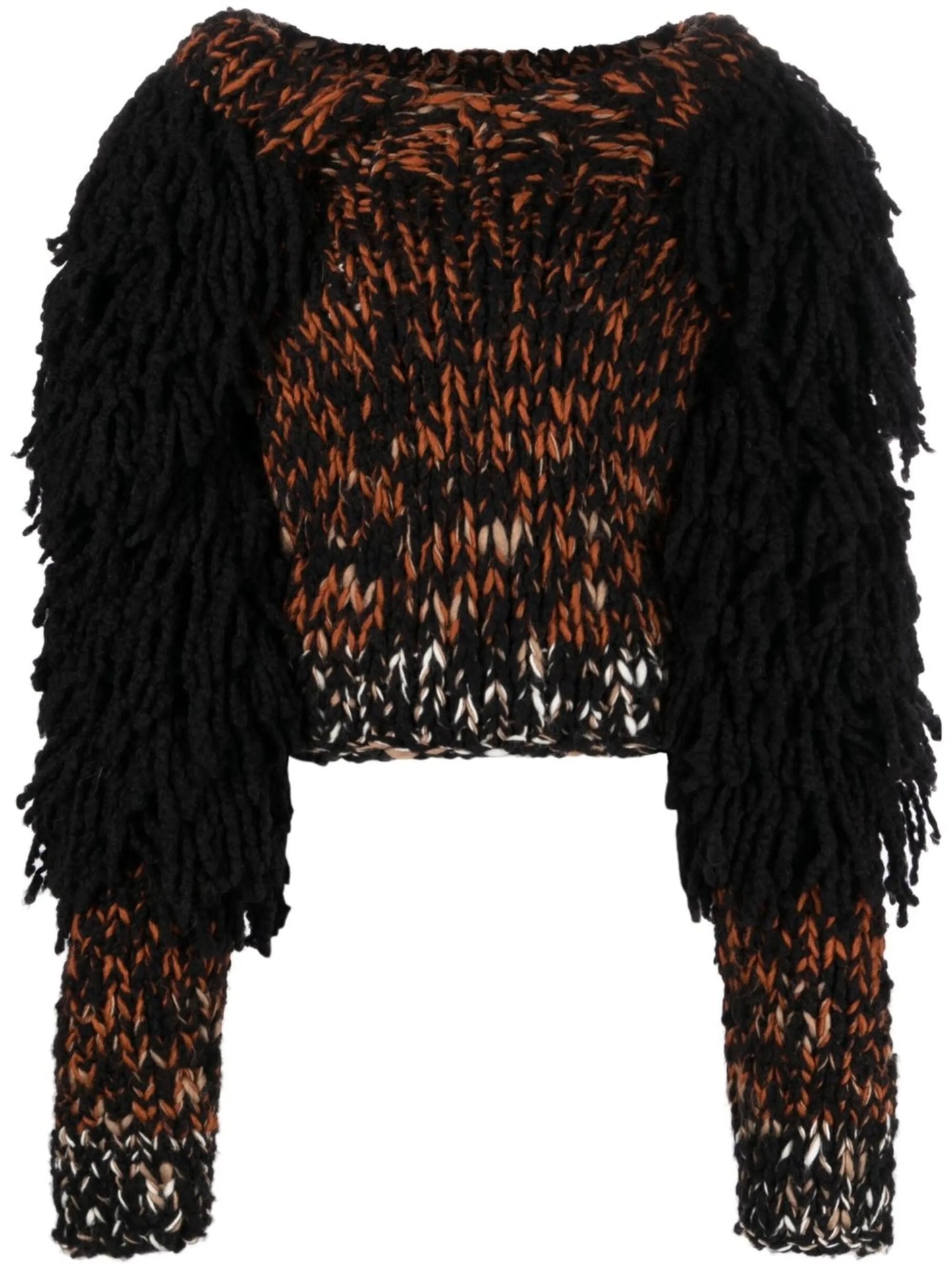 Yeti fringe-detail jumper