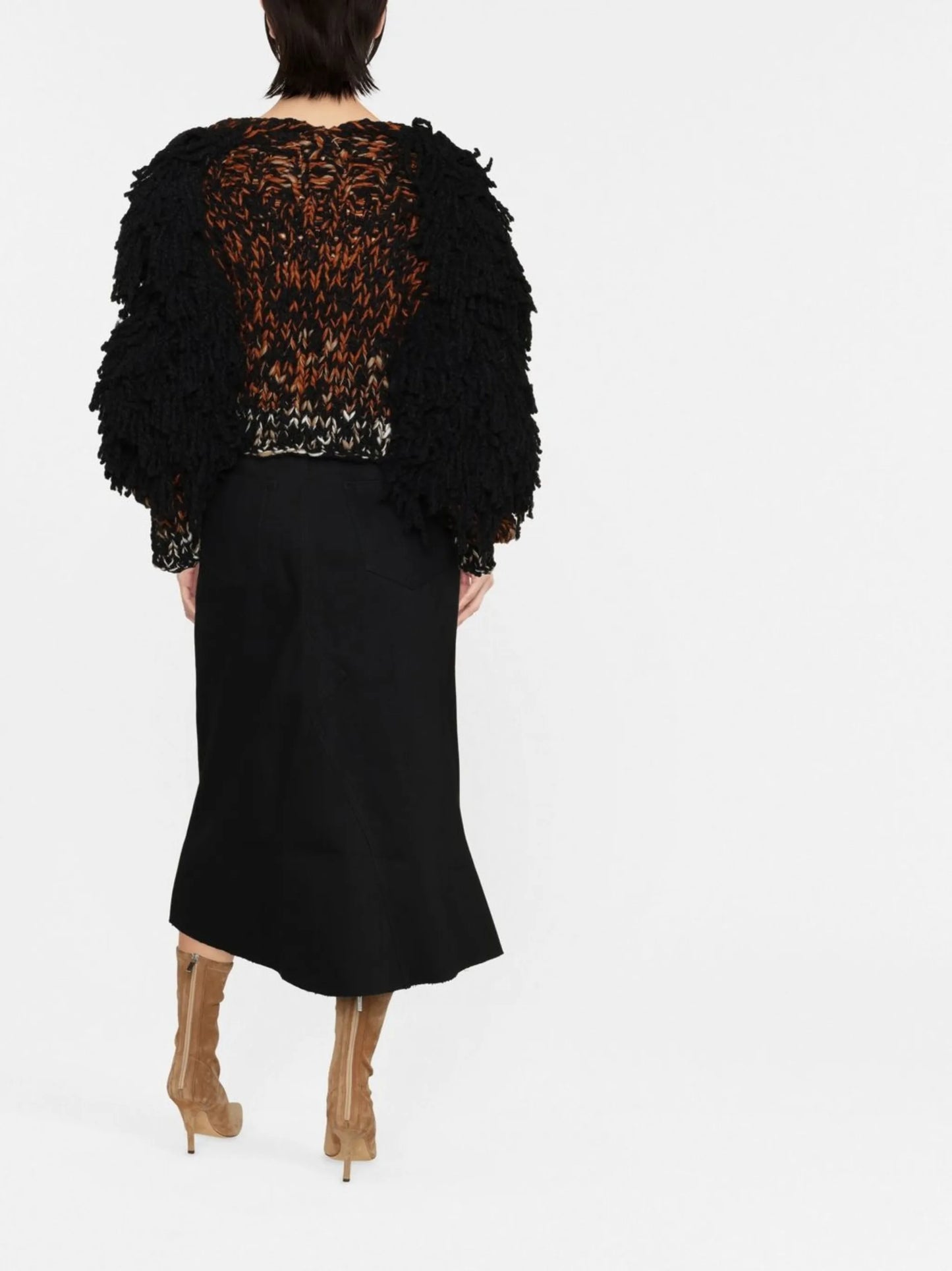 Yeti fringe-detail jumper