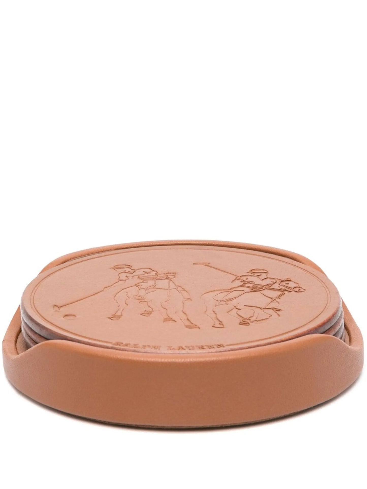 Garret leather coaster set