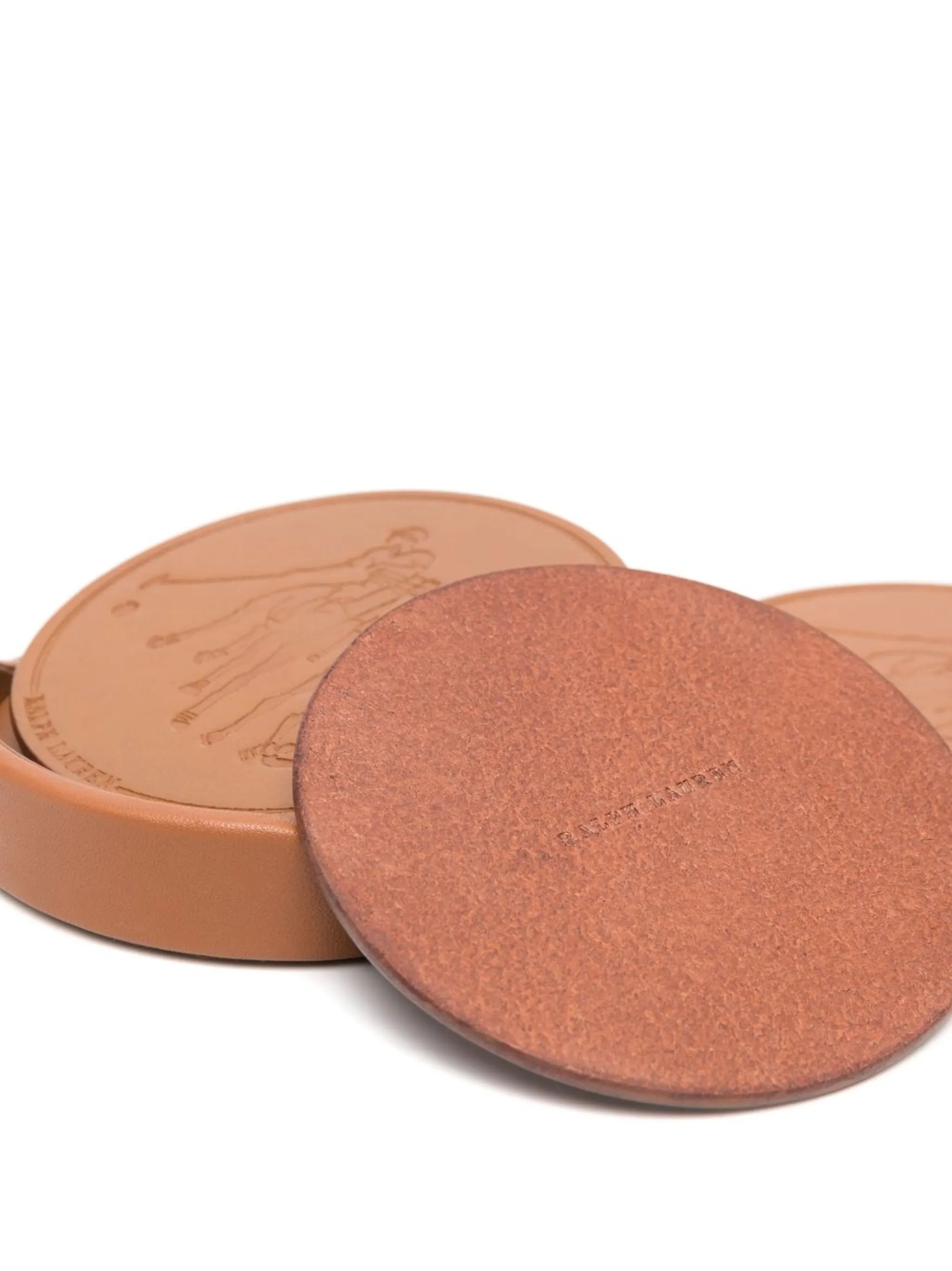 Garrett leather coasters (set of four)