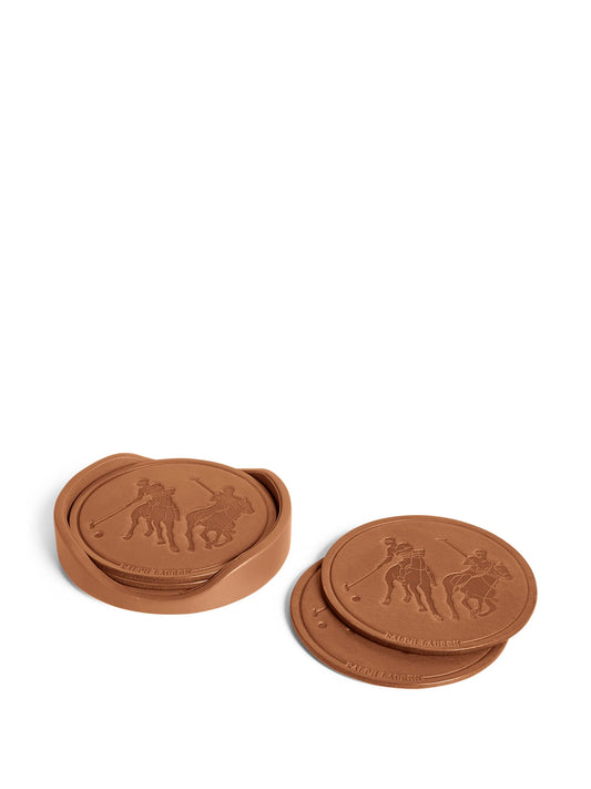 Garret leather coaster gift set