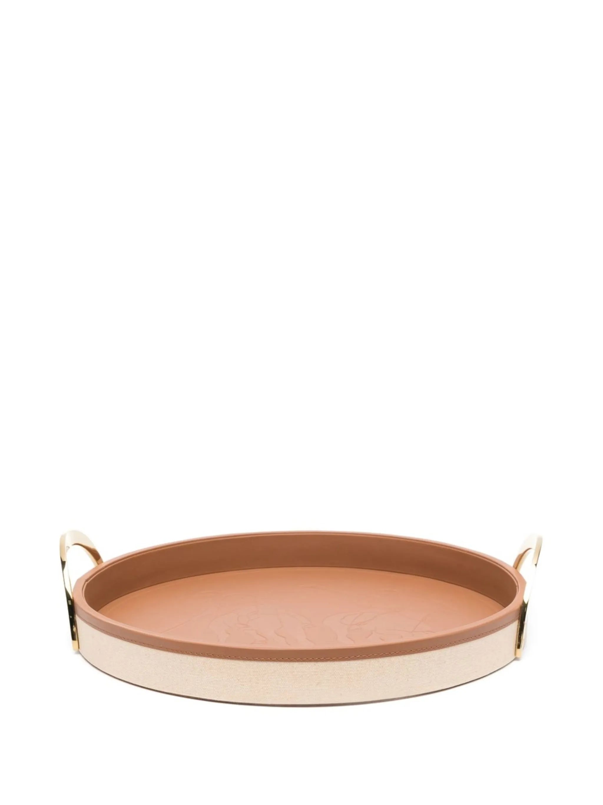 Garrett leather embossed-print tray (38 cm)