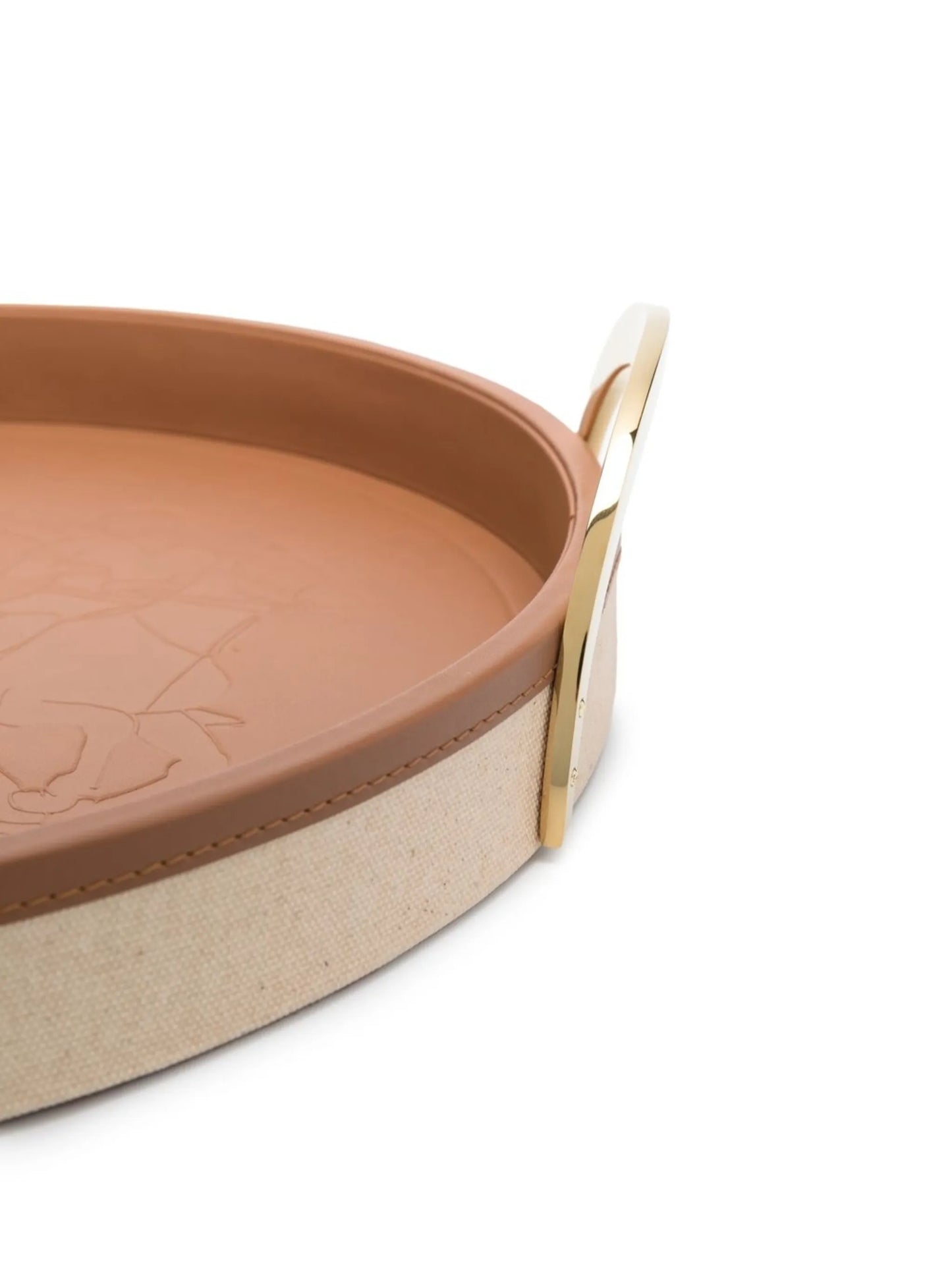 Garrett leather embossed-print tray (38 cm)