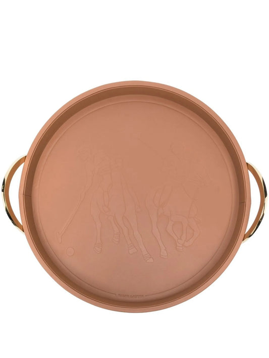 Garrett leather embossed-print tray (38 cm)