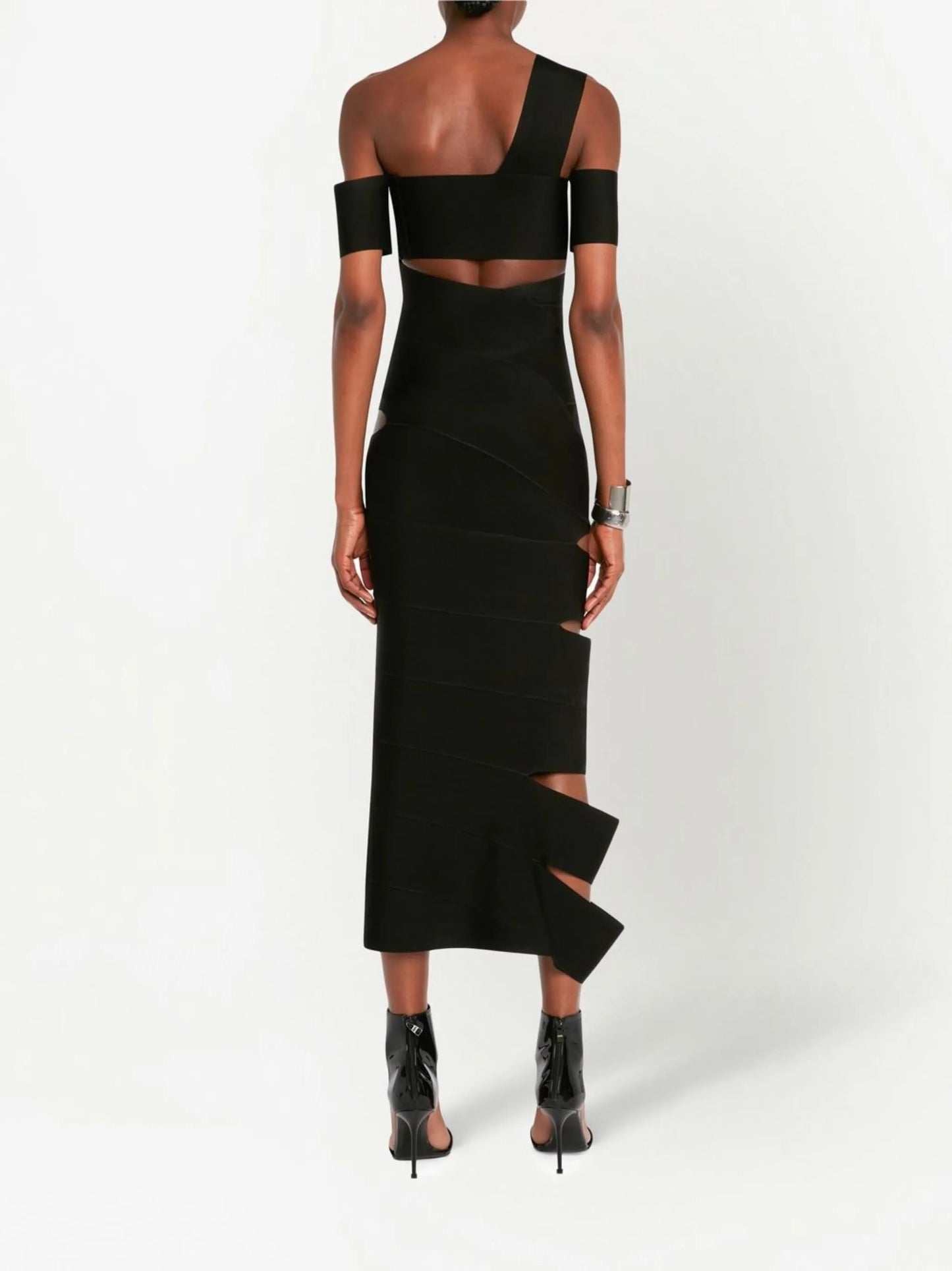 cut-out one-shoulder dress