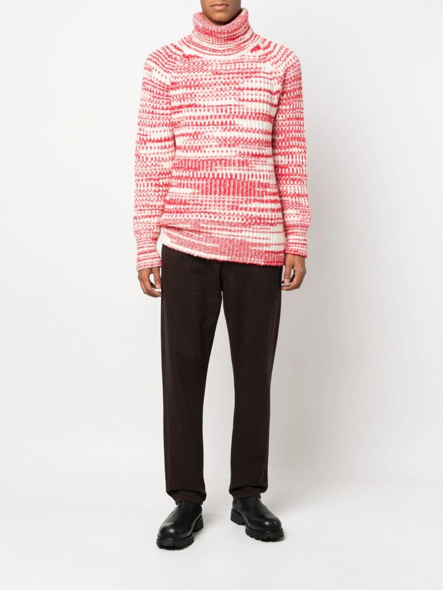 striped roll neck jumper