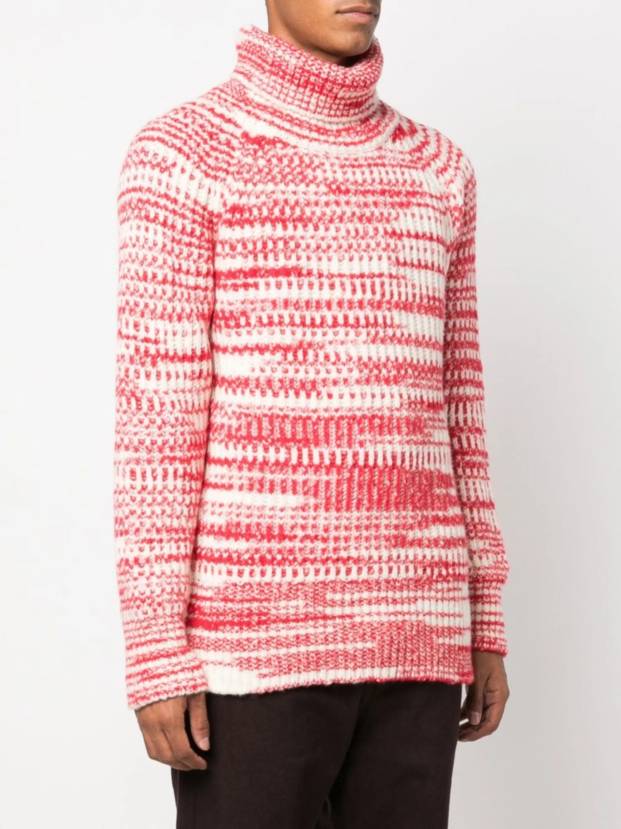 striped roll neck jumper