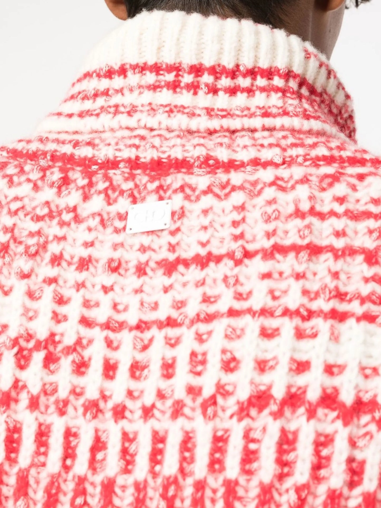 striped roll neck jumper