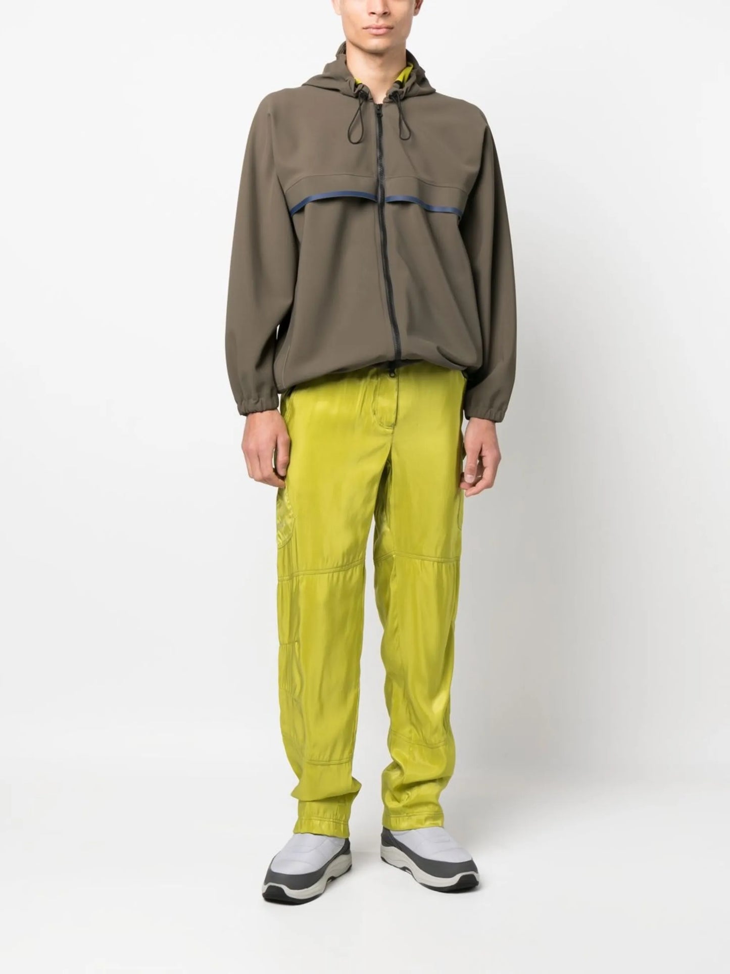 storm-flap detail hooded windbreaker