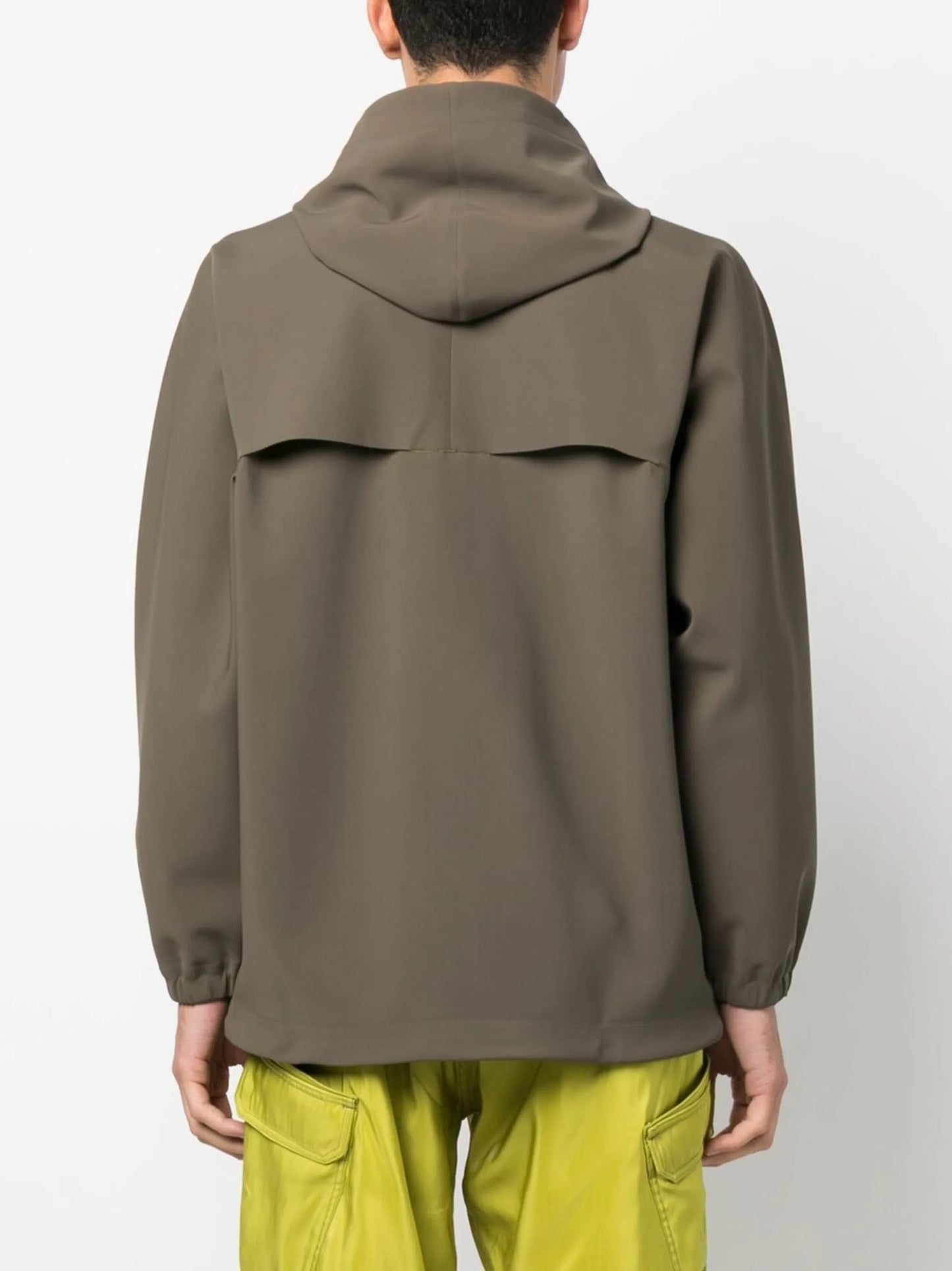 storm-flap detail hooded windbreaker