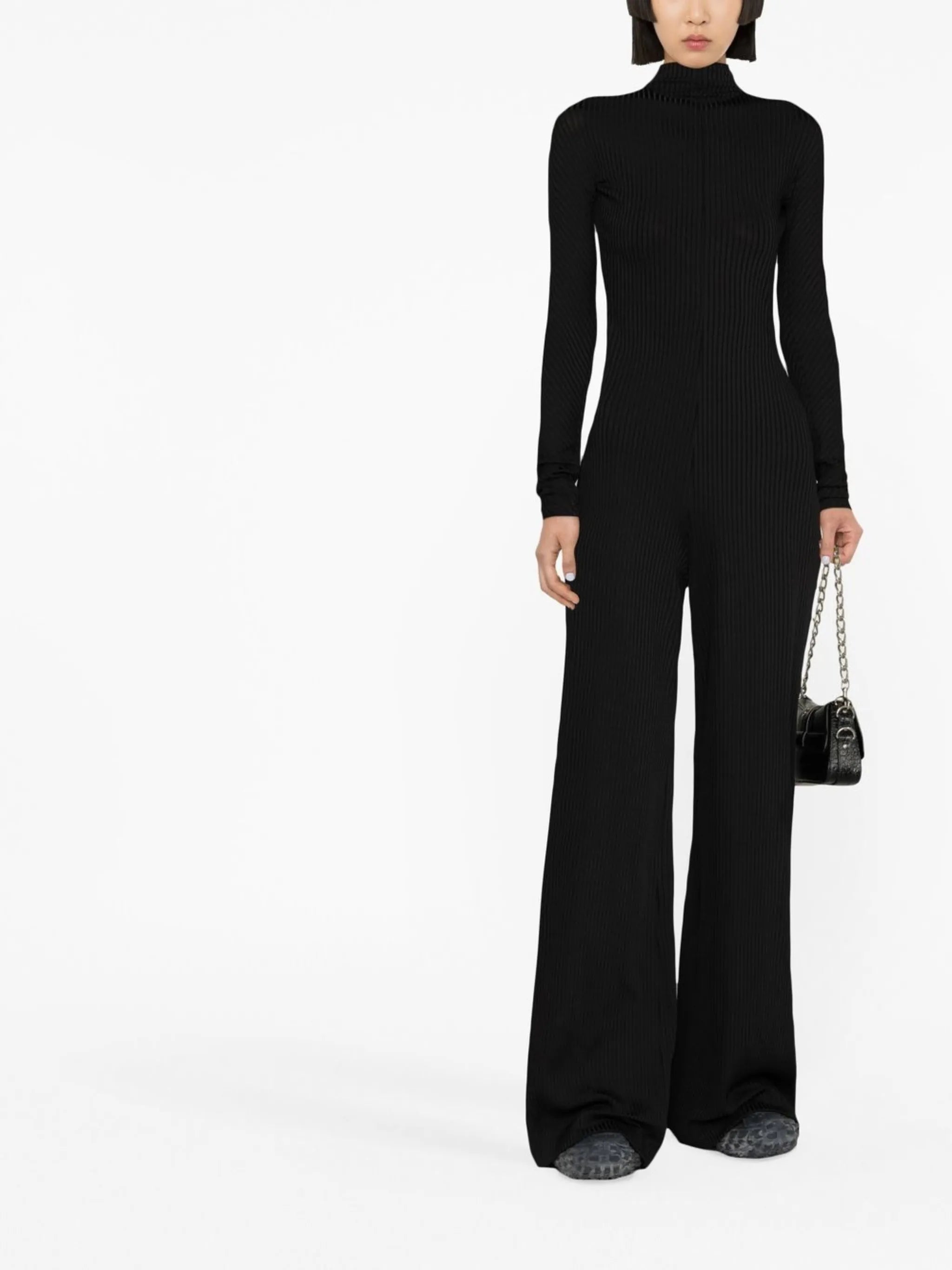 ribbed-knit jumpsuit