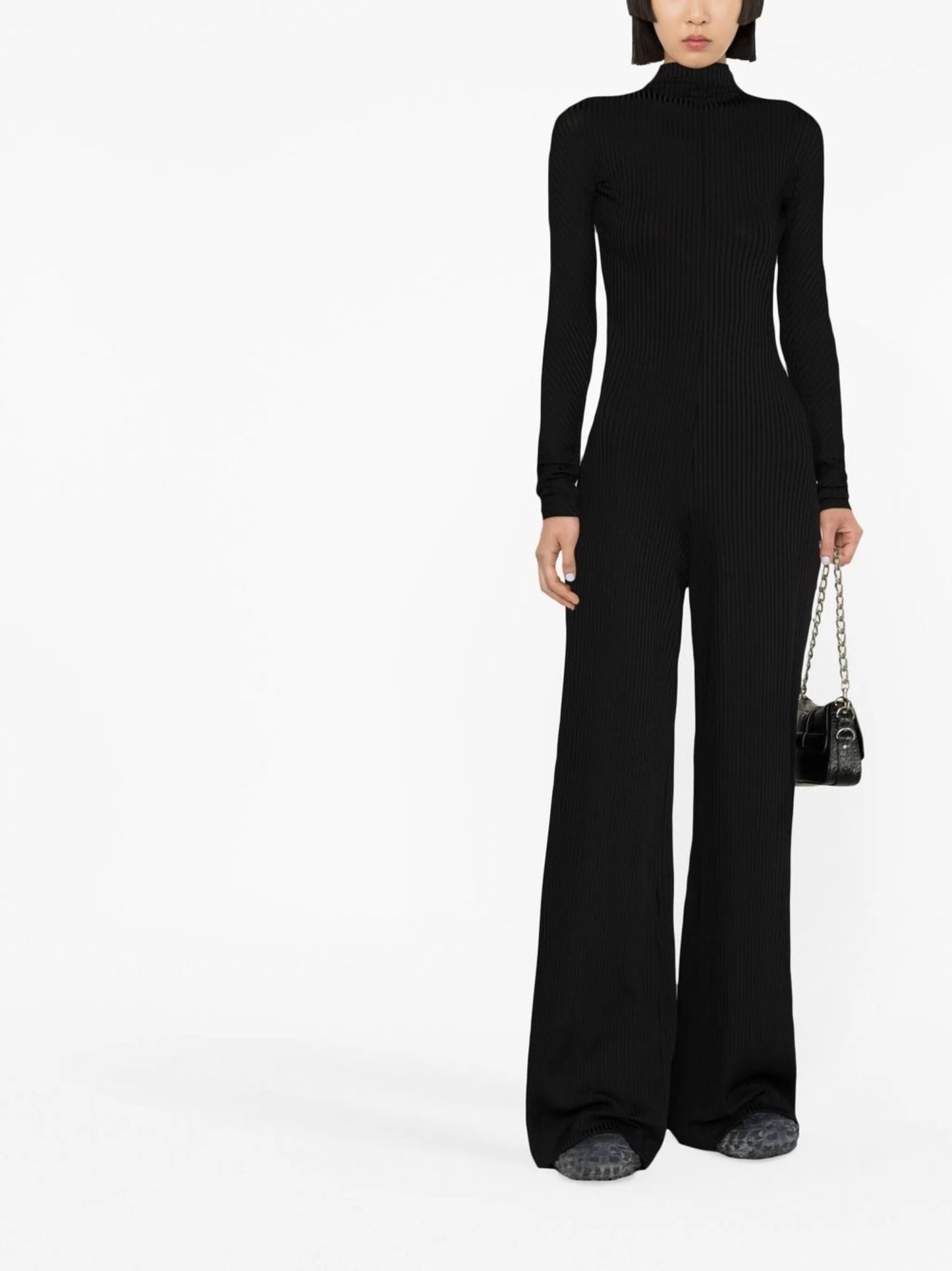 ribbed-knit jumpsuit
