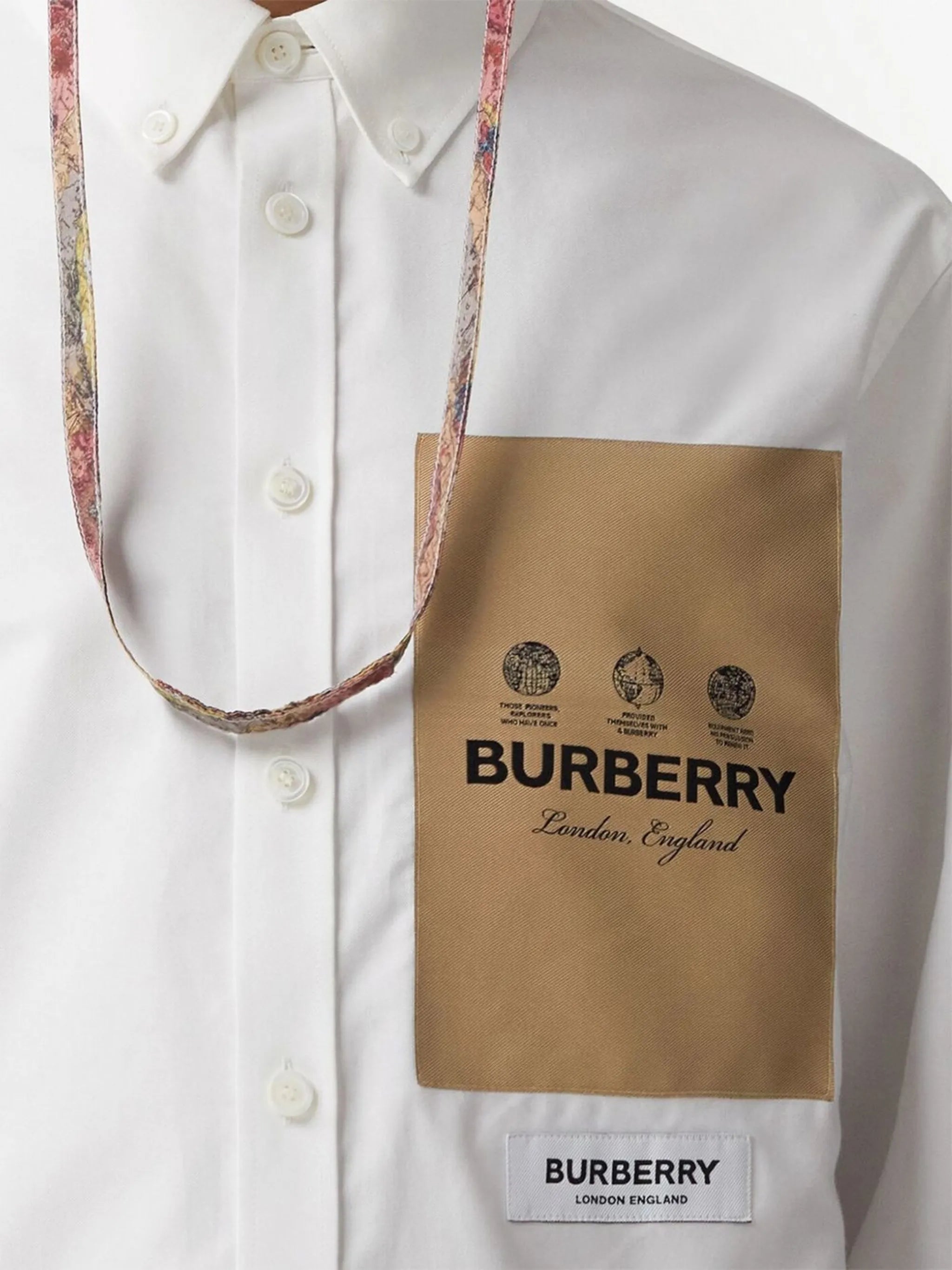 logo-patch cotton shirt