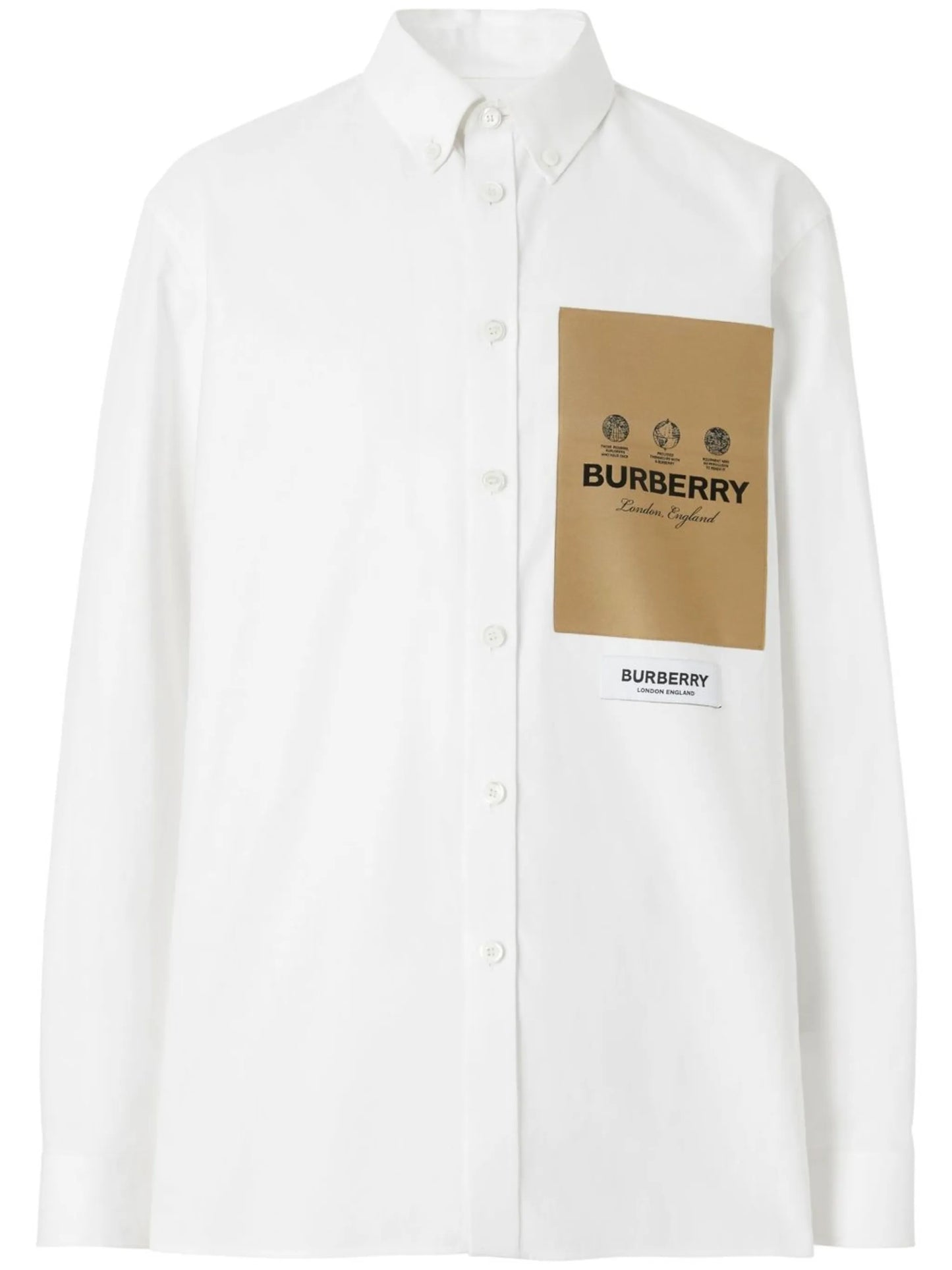 logo-patch cotton shirt