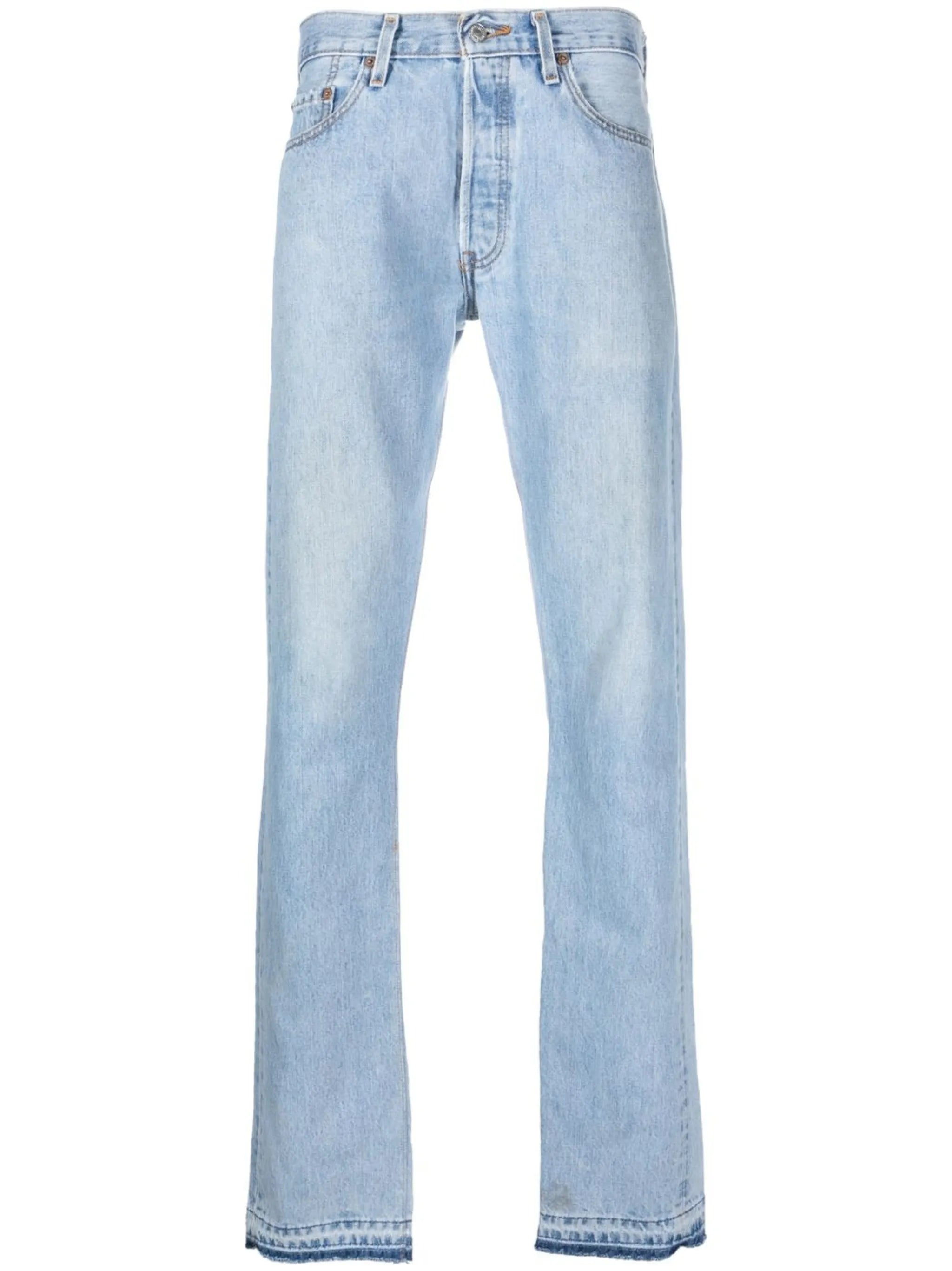 light-wash distressed jeans