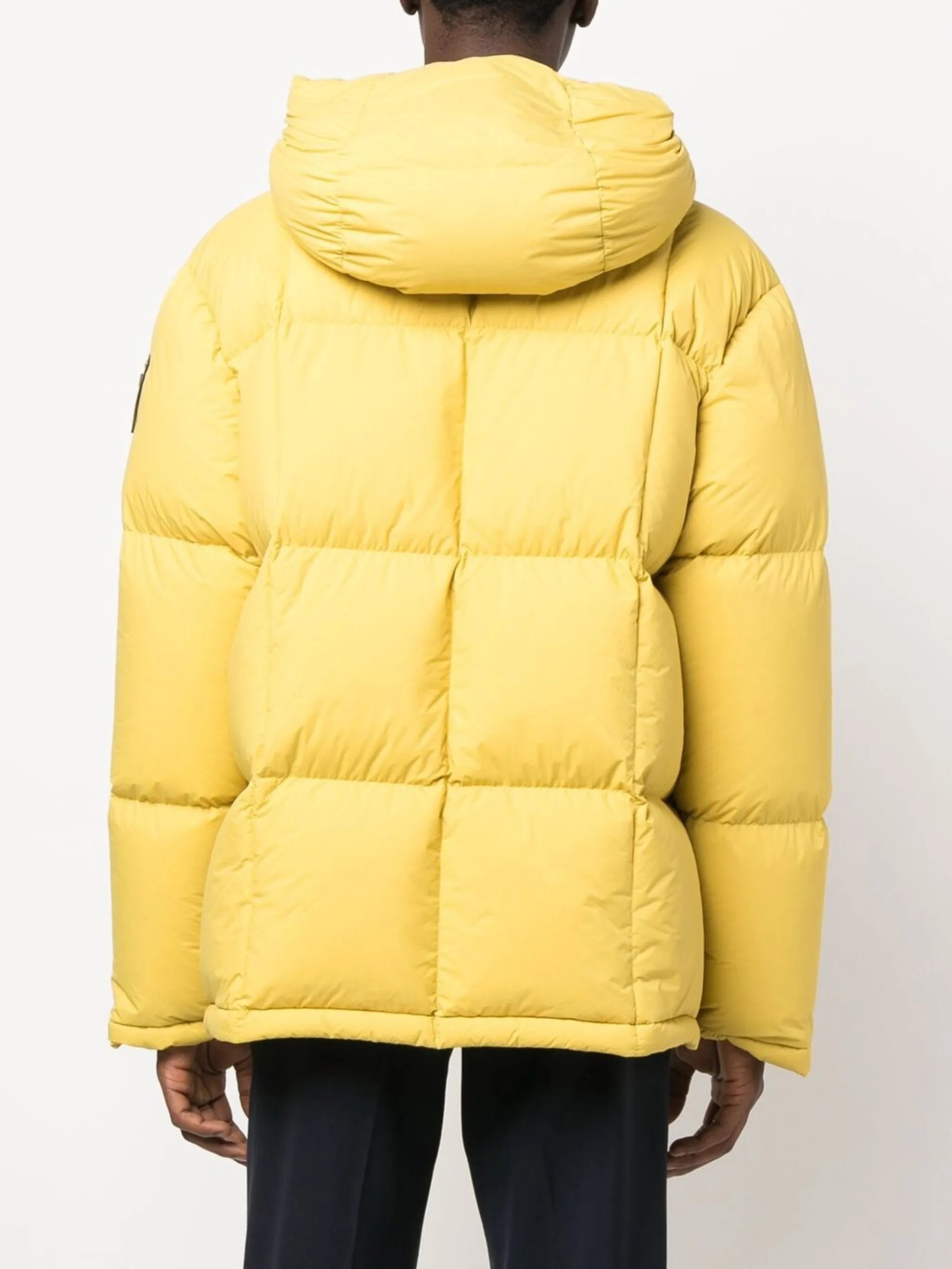 padded hooded down coat