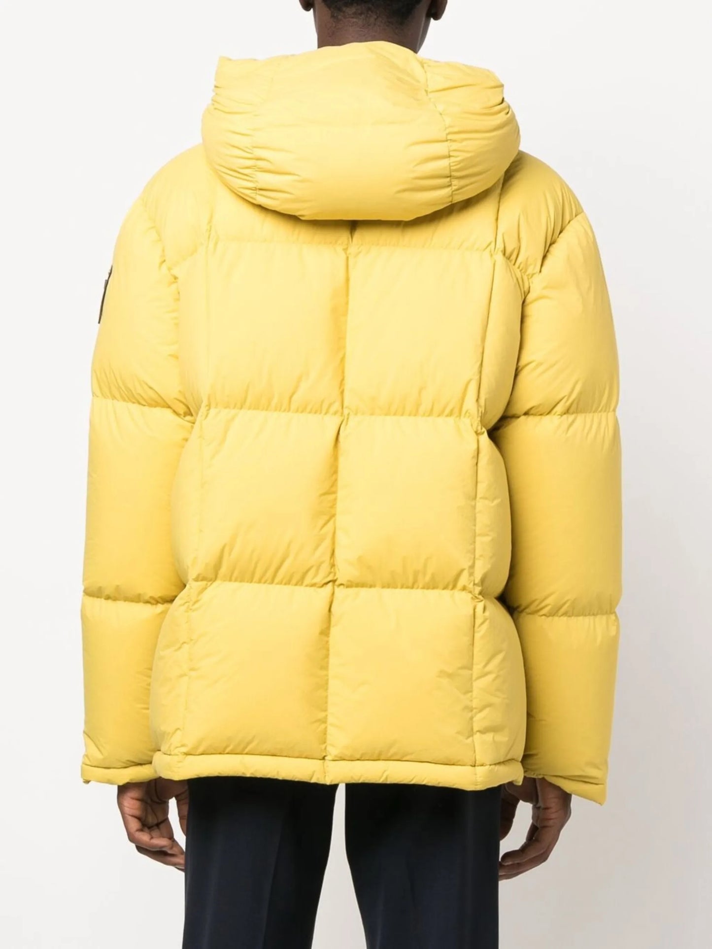 padded hooded down coat