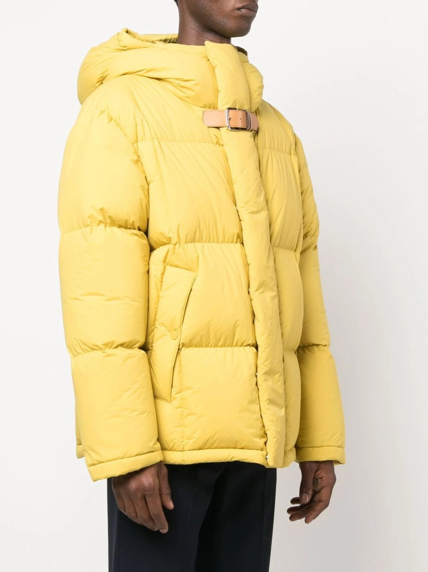 padded hooded down coat