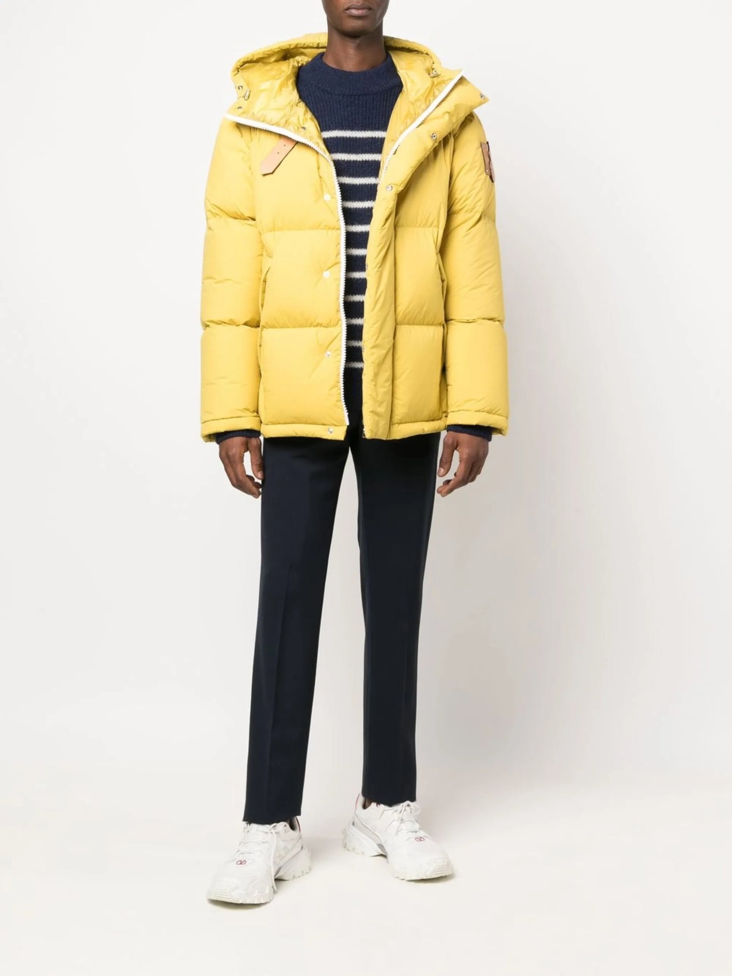 padded hooded down coat