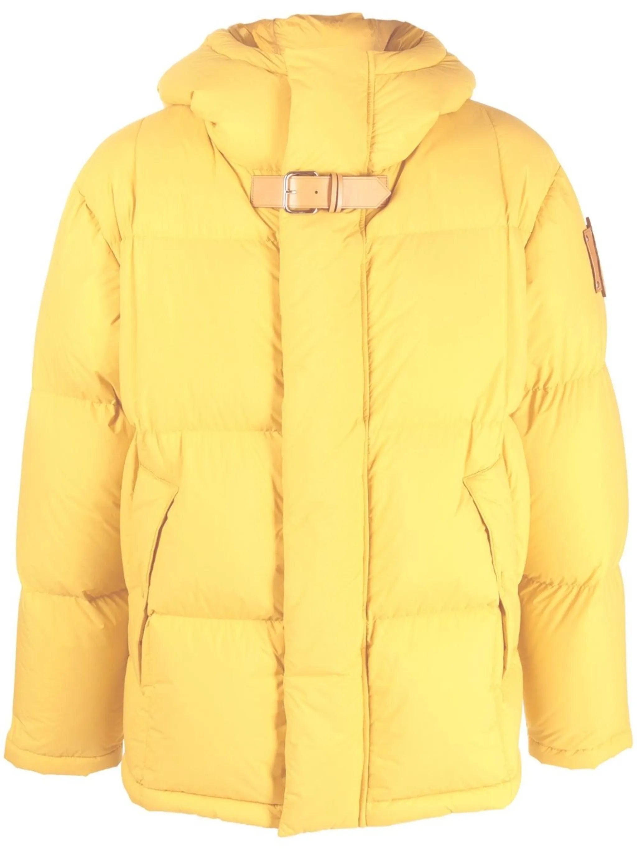 padded hooded down coat