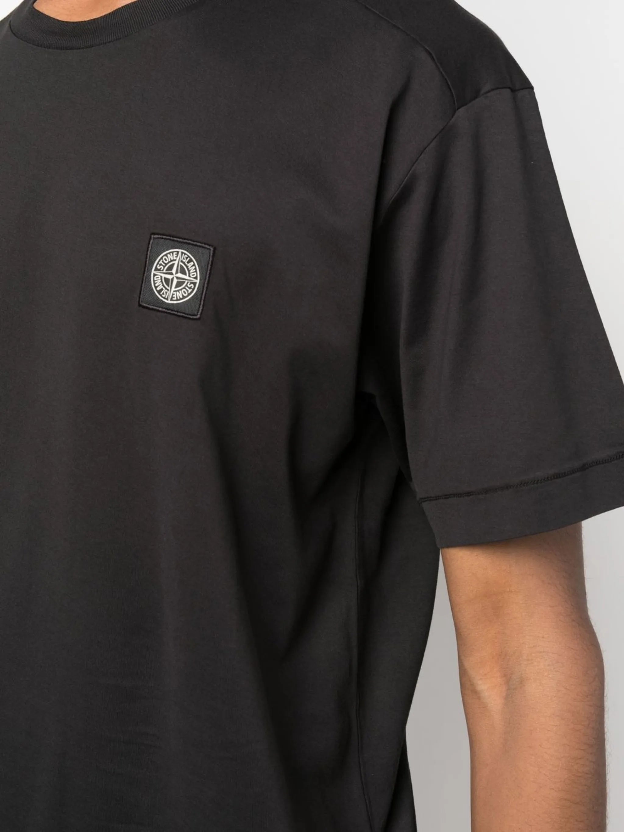 Compass-motif cotton T-shirt
