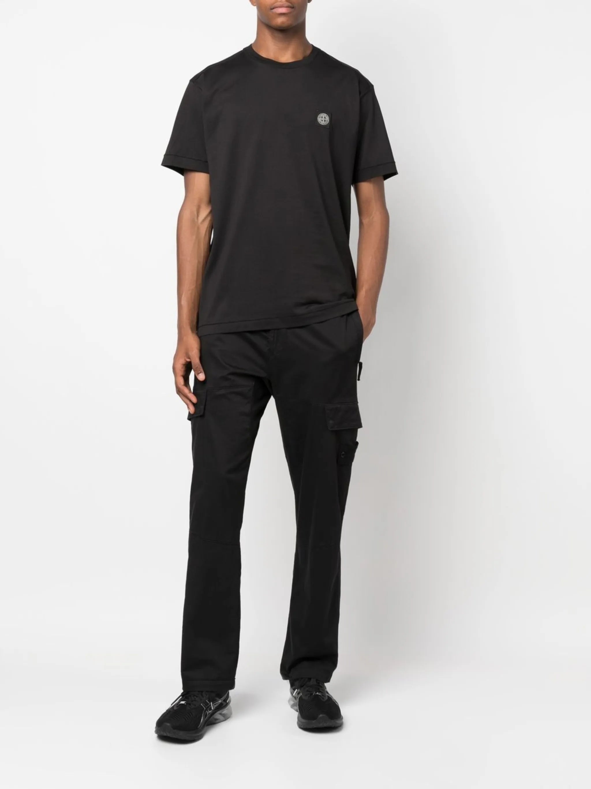 Compass-motif cotton T-shirt