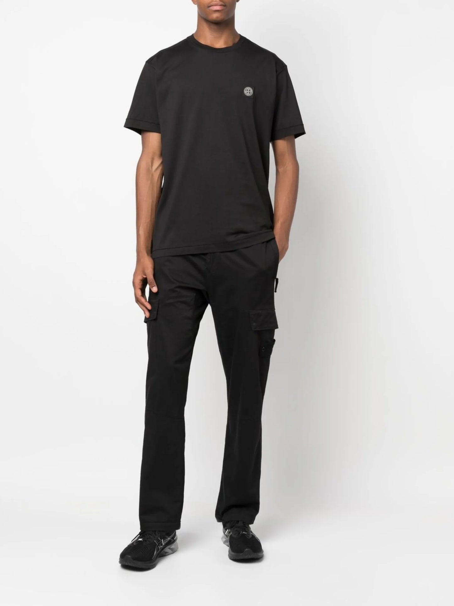 Compass-motif cotton T-shirt