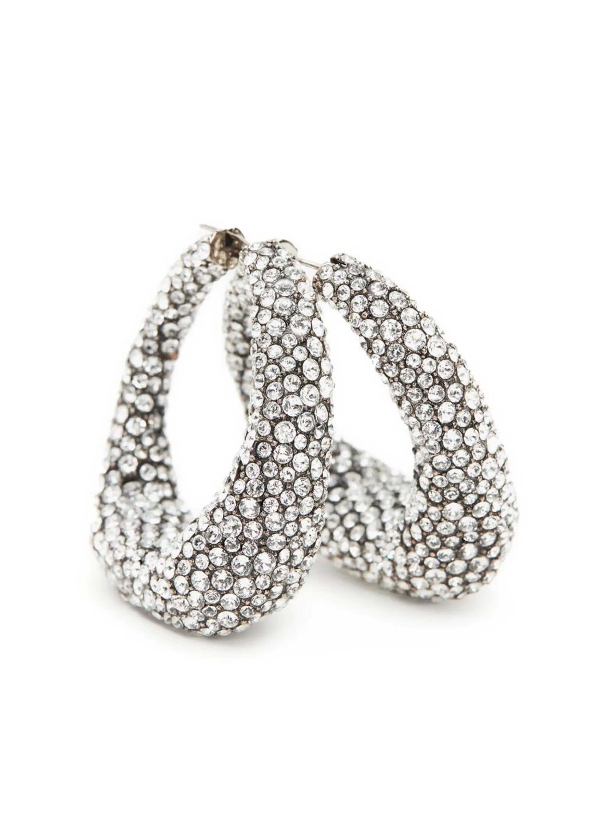 crystal-embellished hoop-earrings