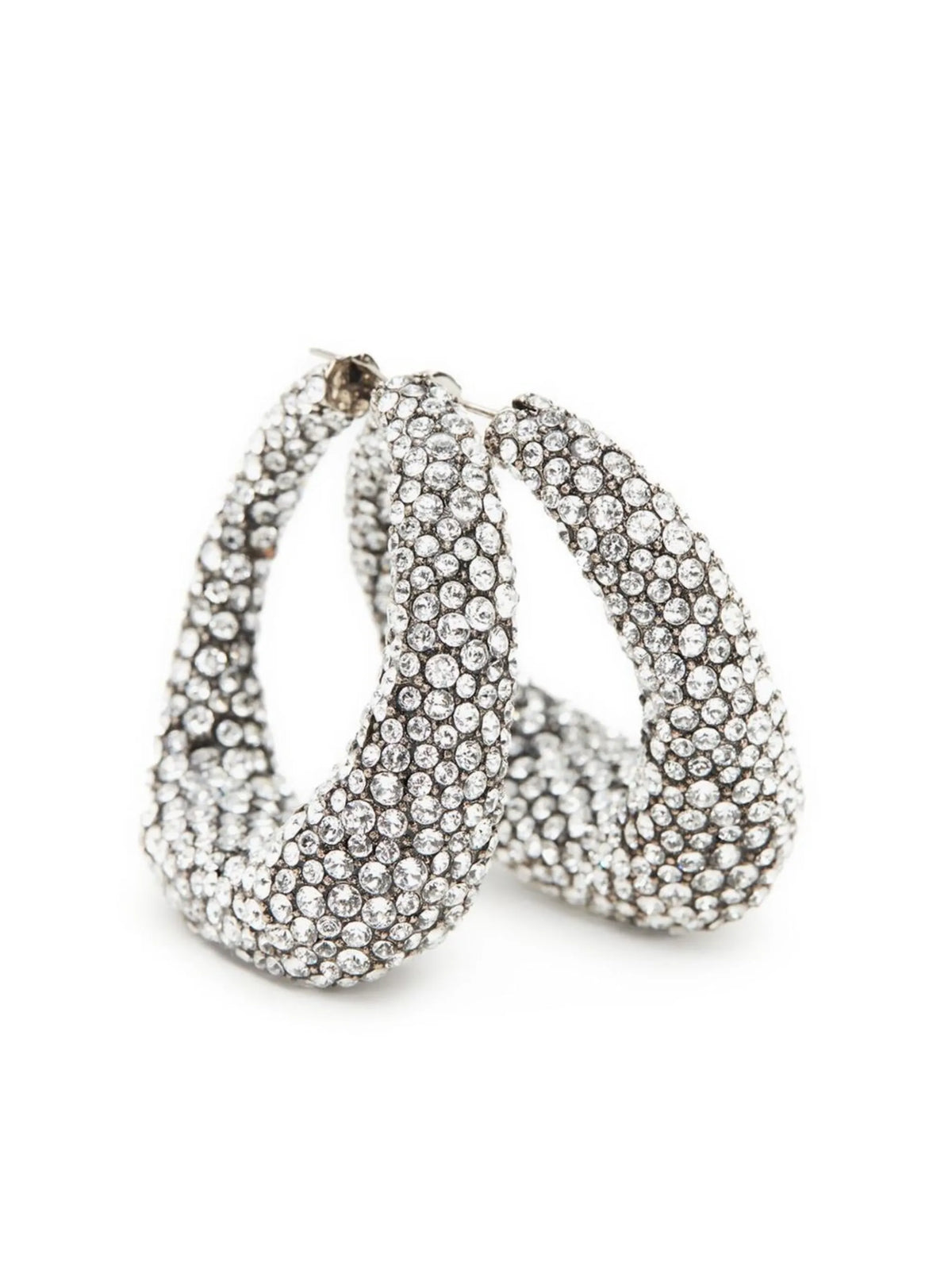 crystal-embellished hoop-earrings